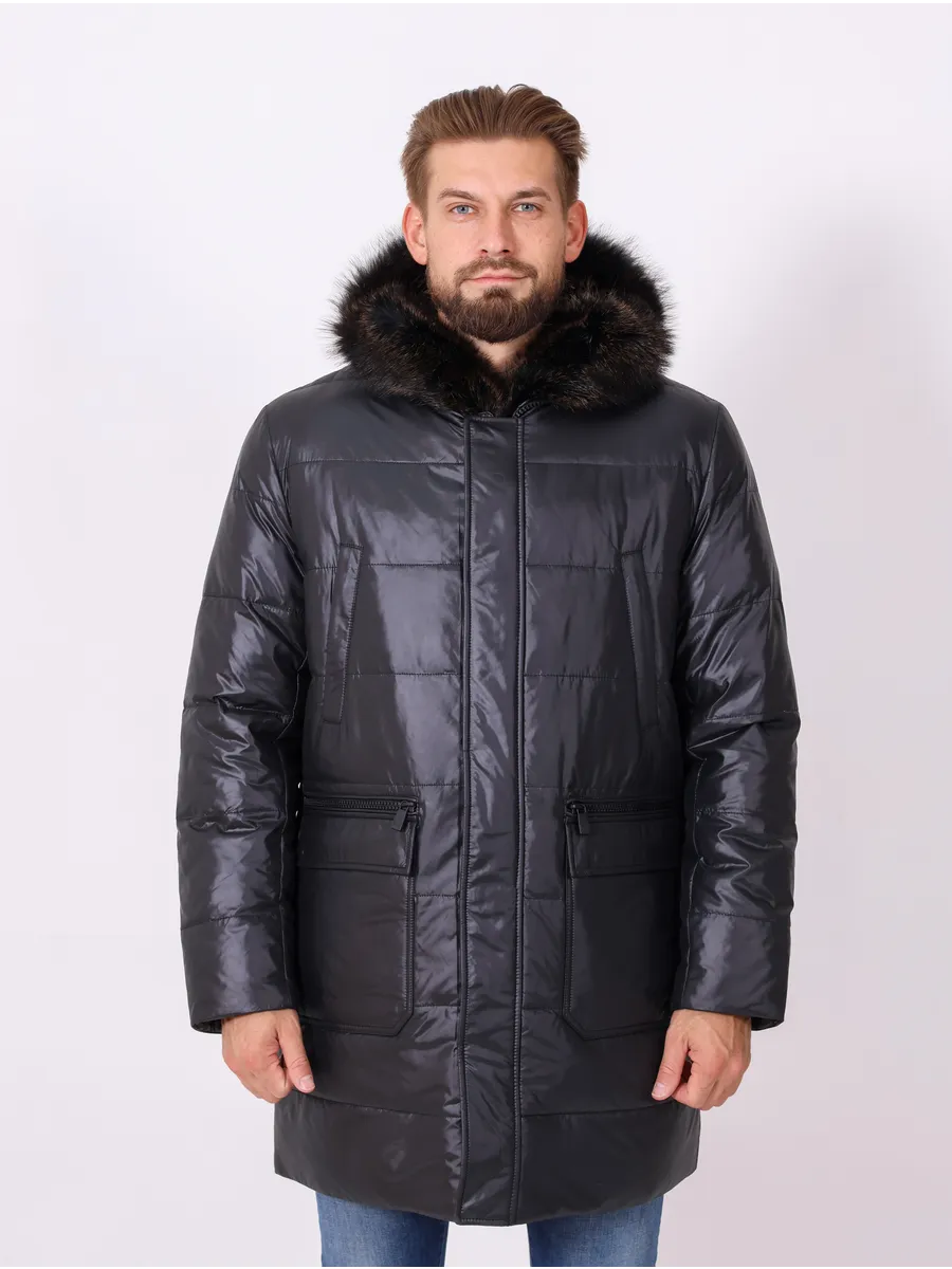 Куртка мужская зимняя с натуральным мехом