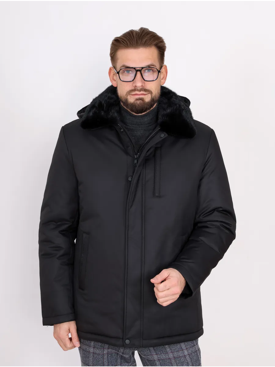 Куртка зимняя классическая с натуральным мехом