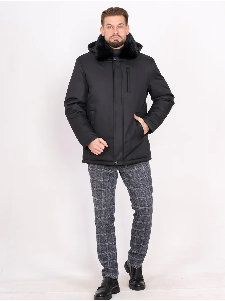 Куртка зимняя классическая с натуральным мехом