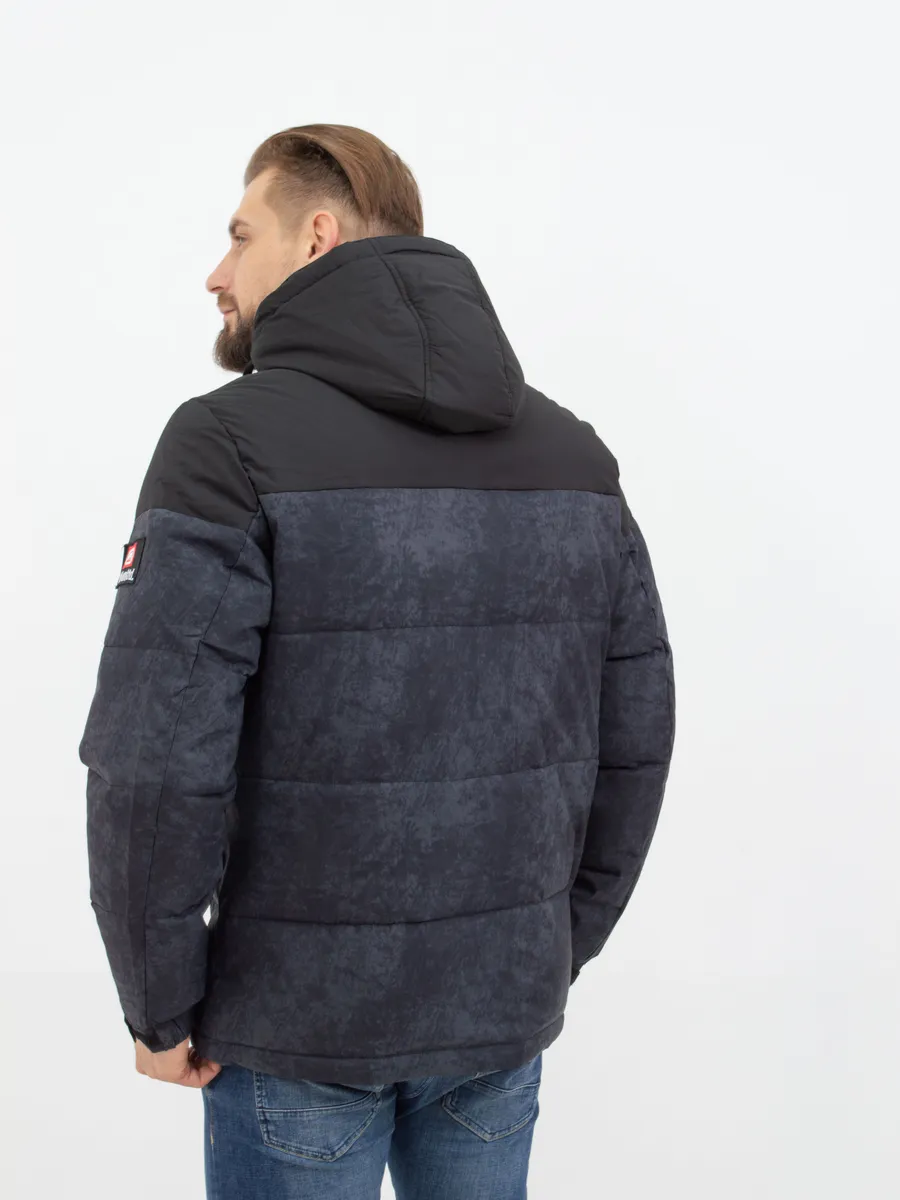 Куртка мужская зимняя короткая с капюшоном