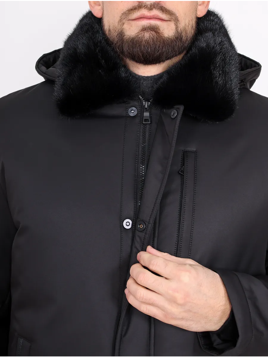 Куртка зимняя классическая с натуральным мехом