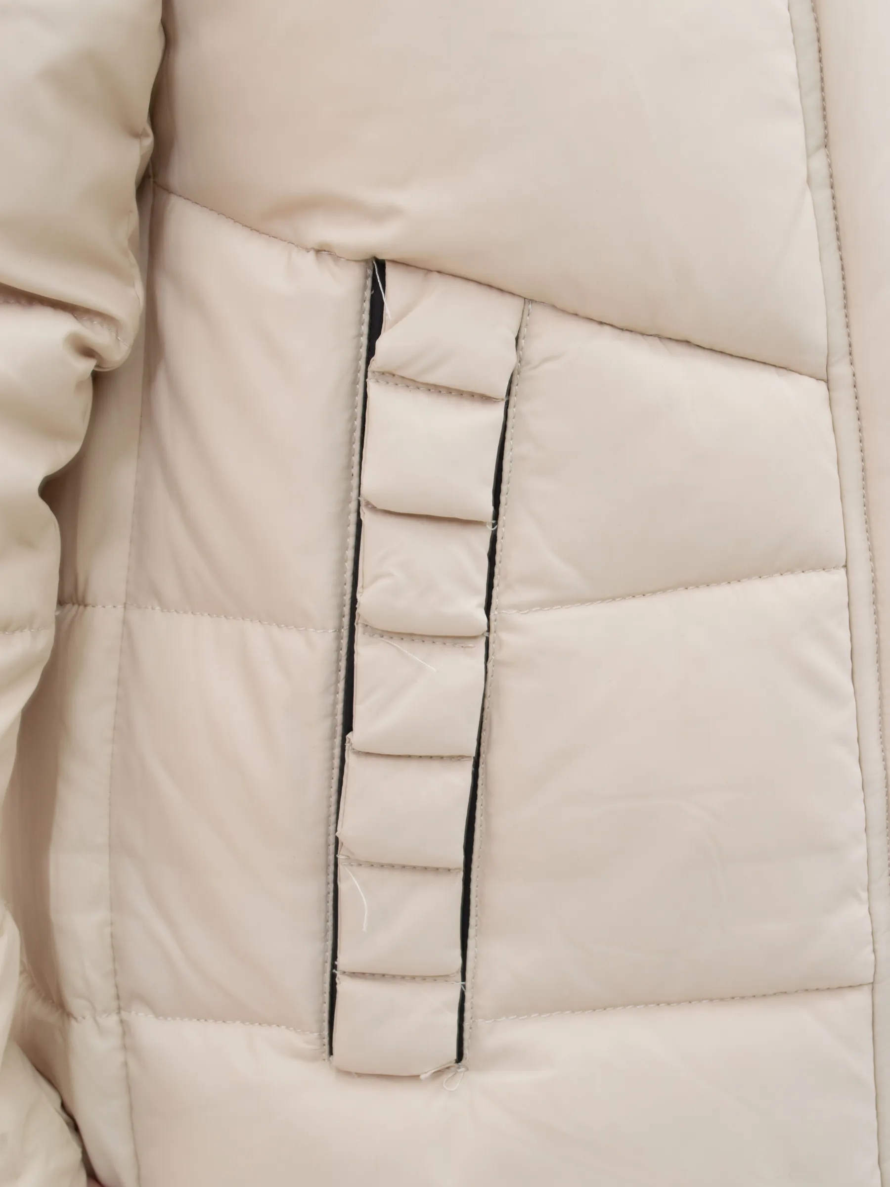 Куртка зимняя для девочки с мехом удлиненная