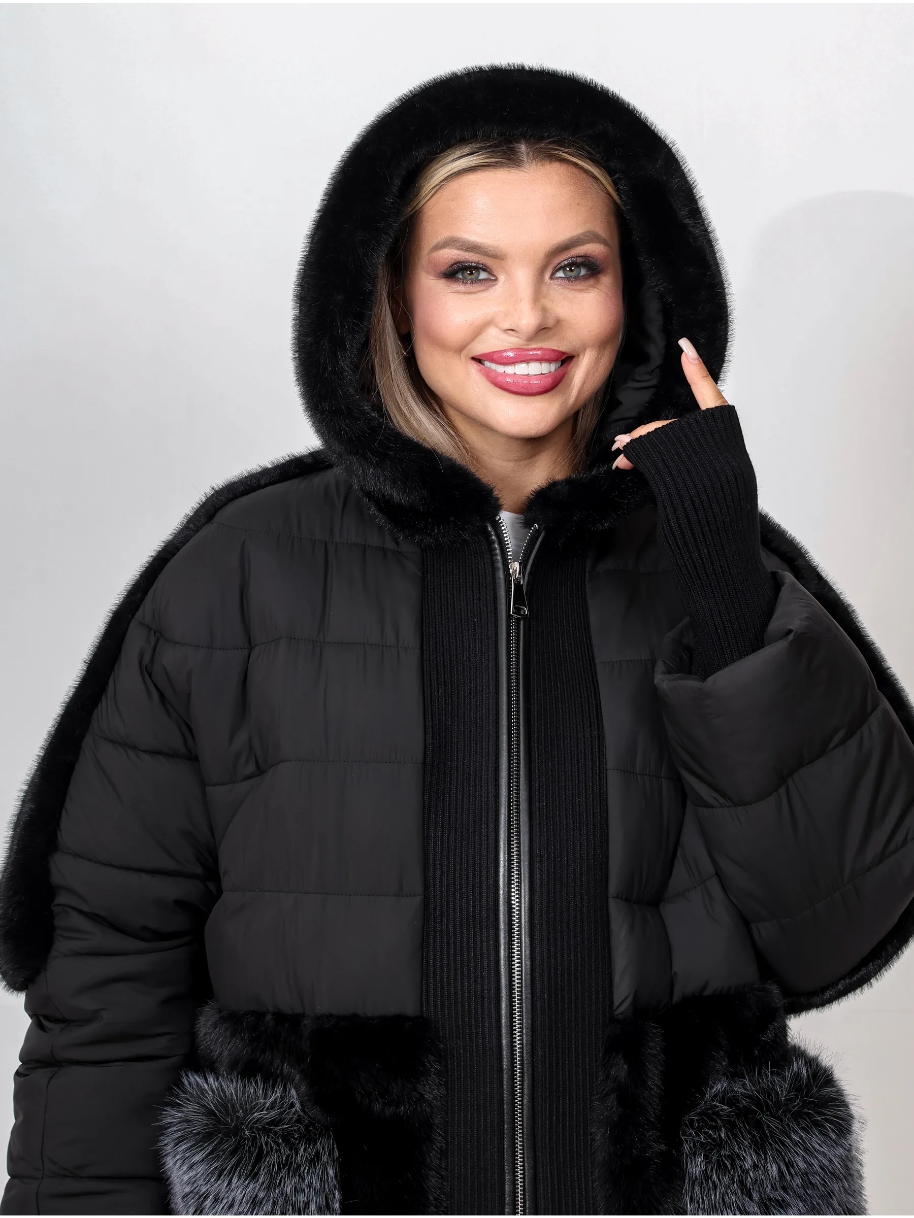 Шуба женская искусственная из эко меха, короткая куртка