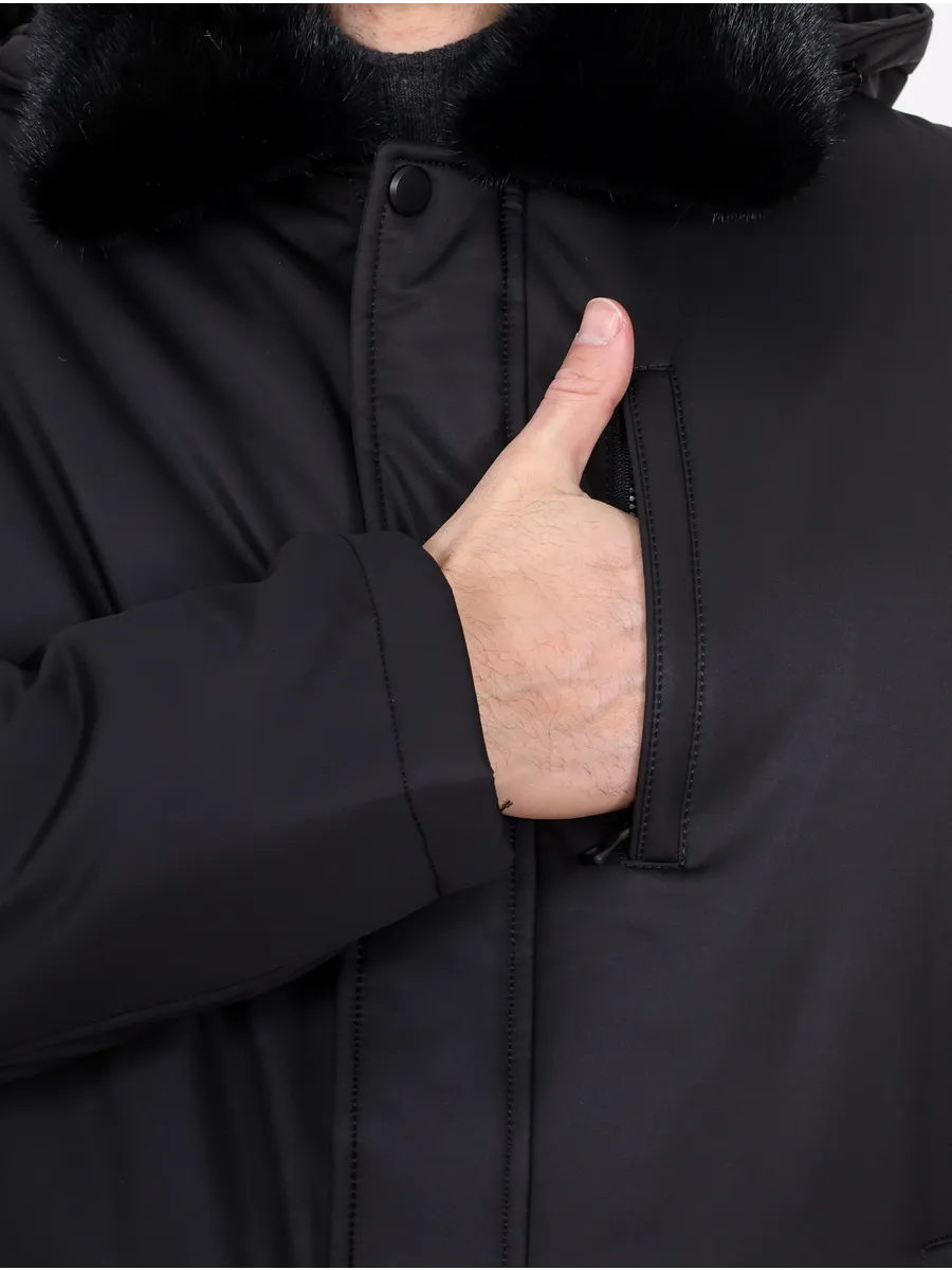 Куртка зимняя классическая с натуральным мехом