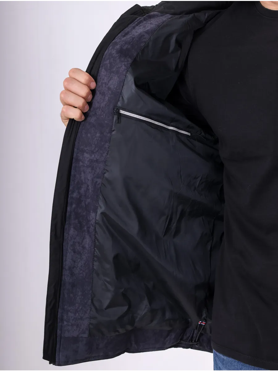 Куртка зимняя мужская короткая с капюшоном молодежная