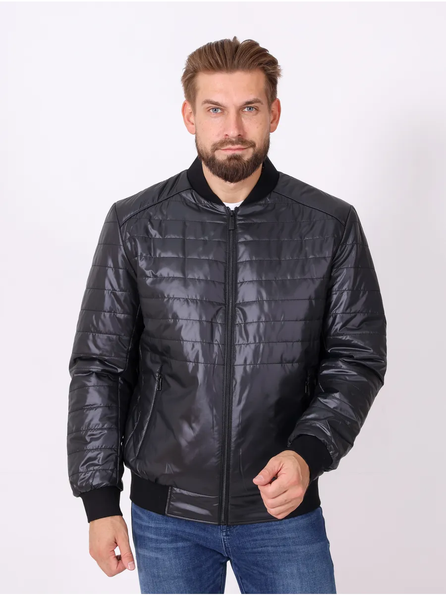 Куртка мужская демисезонная из полиэстера с синтепоном