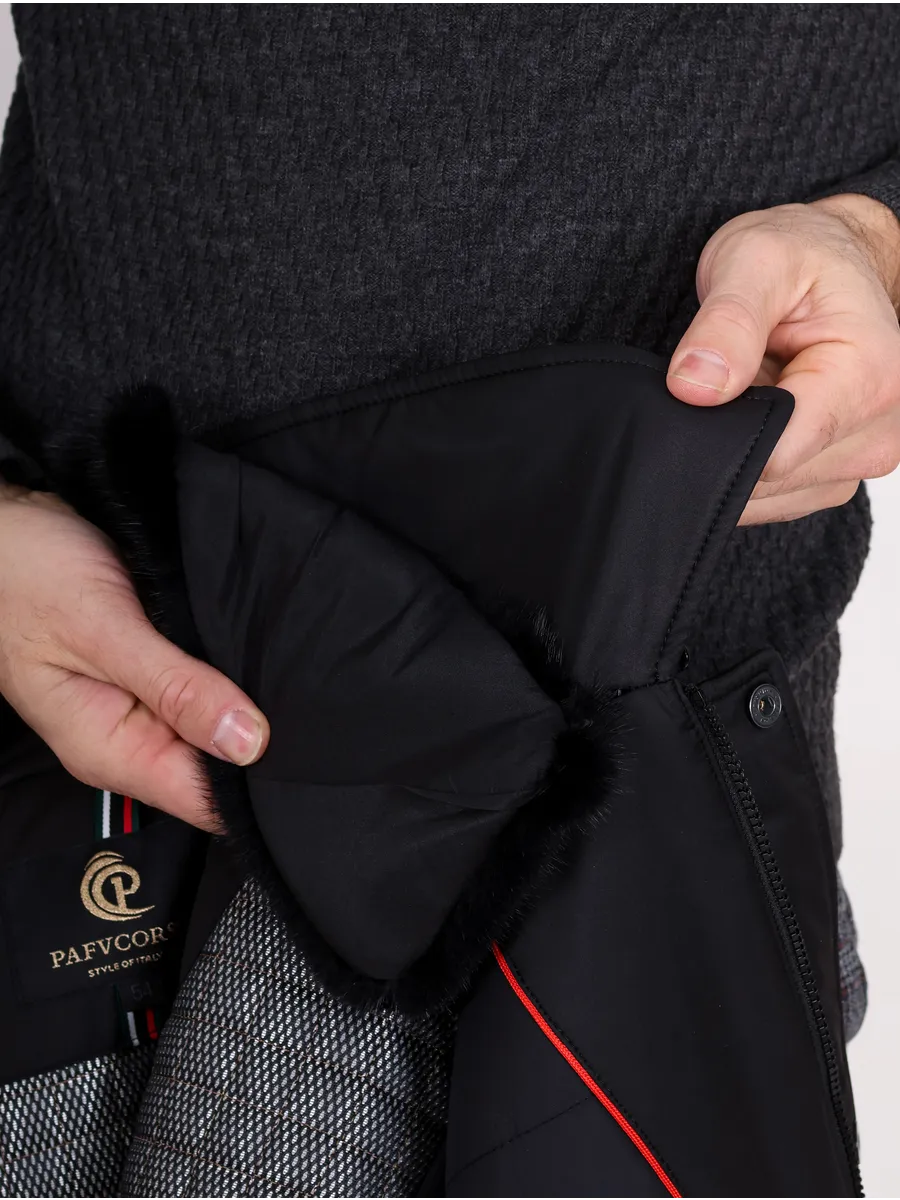 Куртка зимняя классическая с натуральным мехом