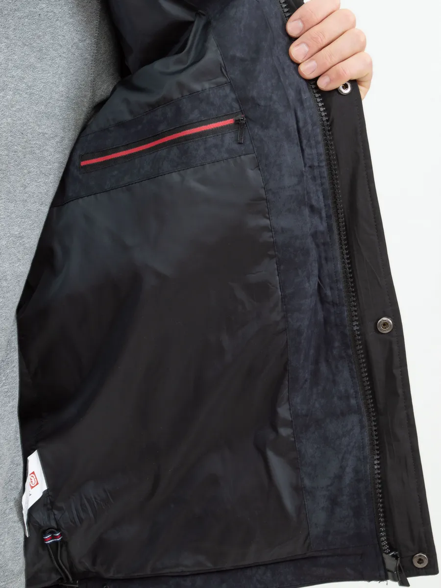 Куртка мужская зимняя короткая с капюшоном