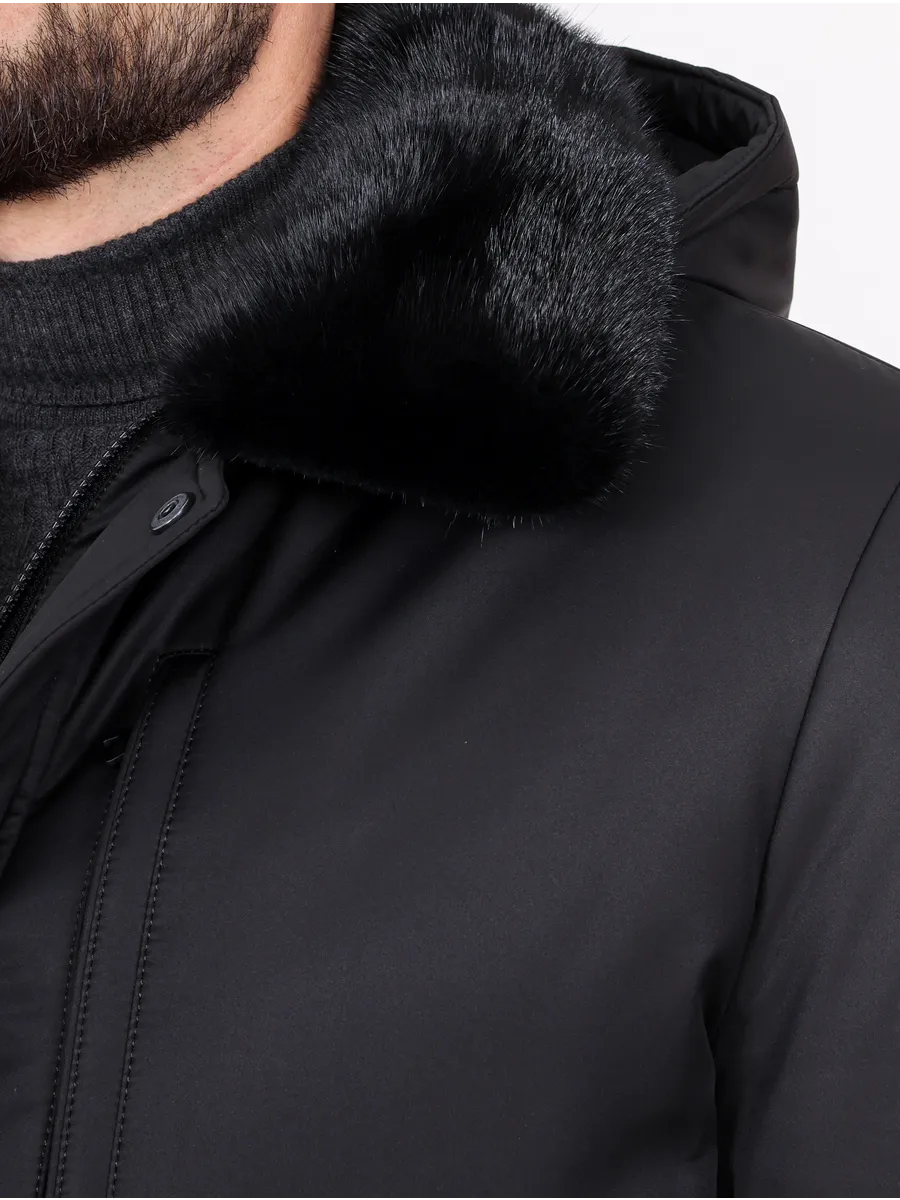 Куртка зимняя классическая с натуральным мехом