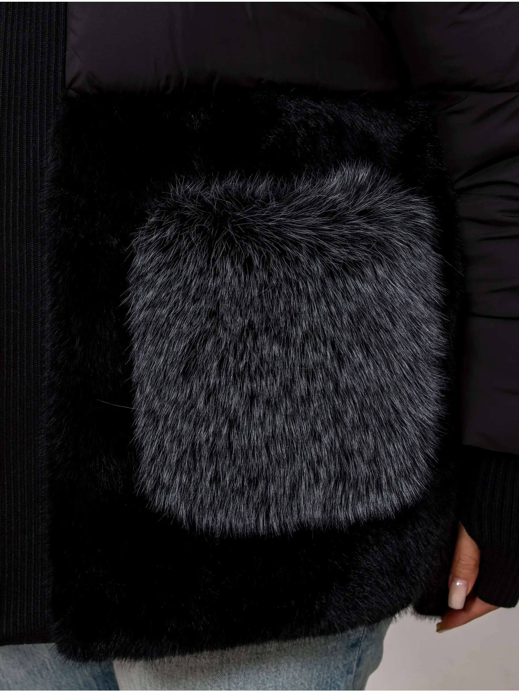 Шуба женская искусственная из эко меха, короткая куртка