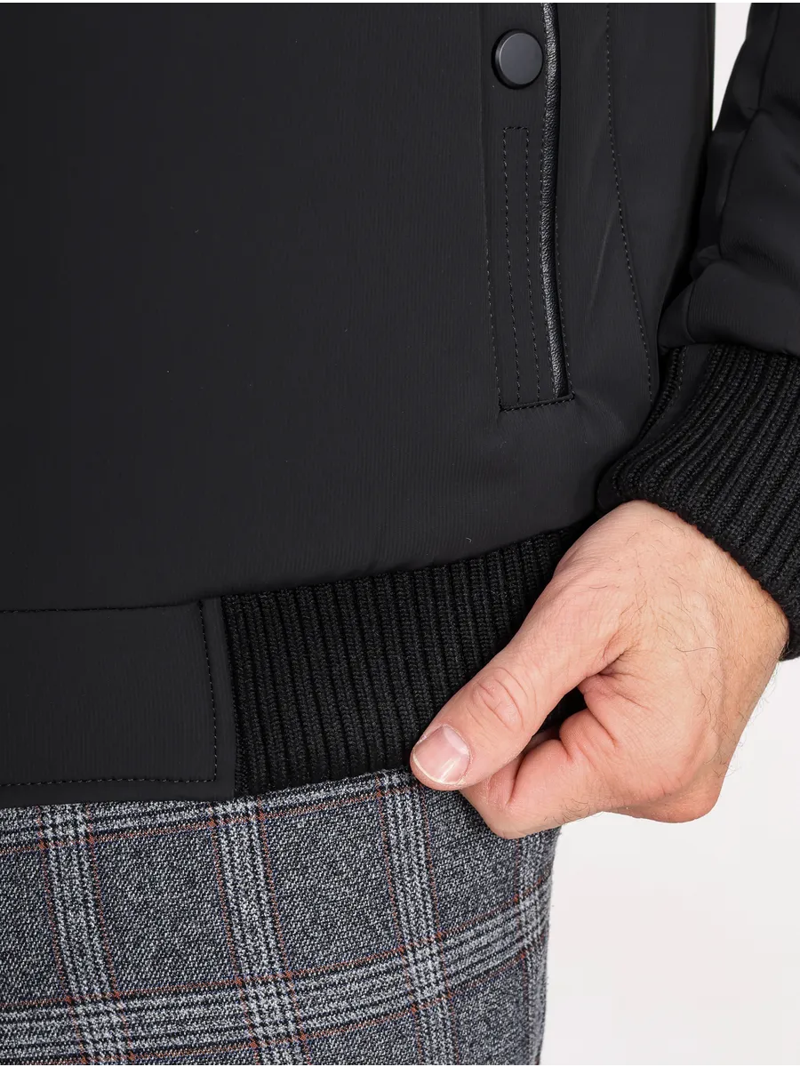 Куртка зимняя укороченная из полиэстера и верблюжьей шерсти