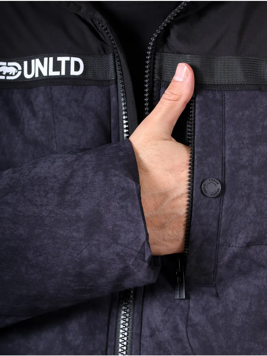 Куртка зимняя мужская короткая с капюшоном молодежная