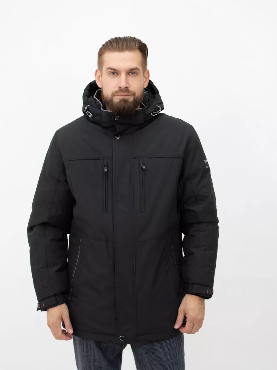 Куртка зимняя с капюшоном большого размера