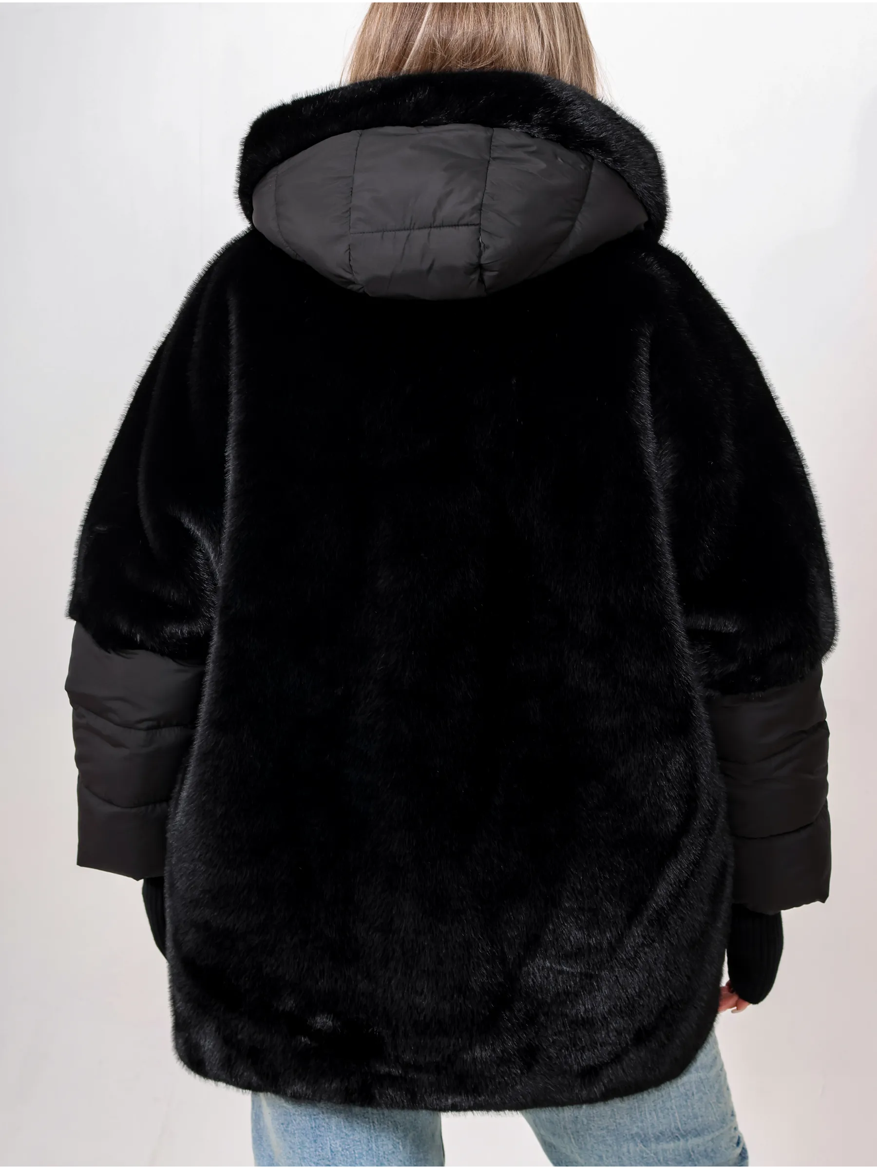 Шуба женская искусственная из эко меха, короткая куртка