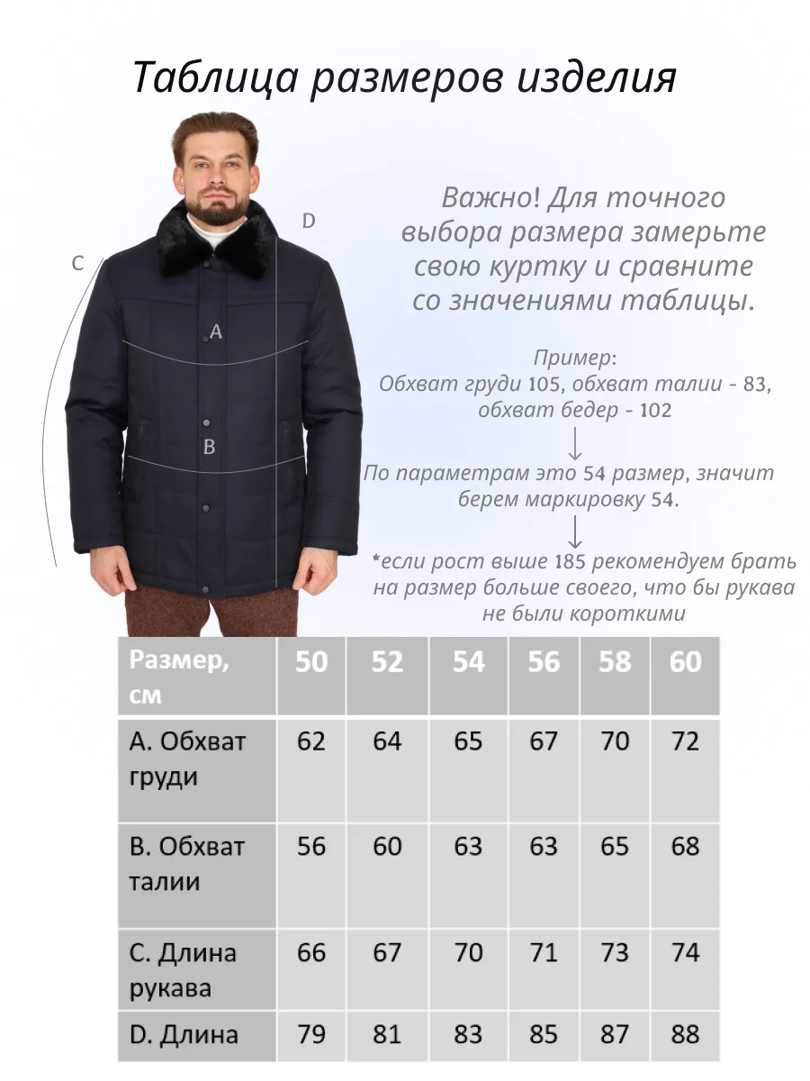 Куртка мужская зимняя из норки и полиэстера с верблюжьей шерстью