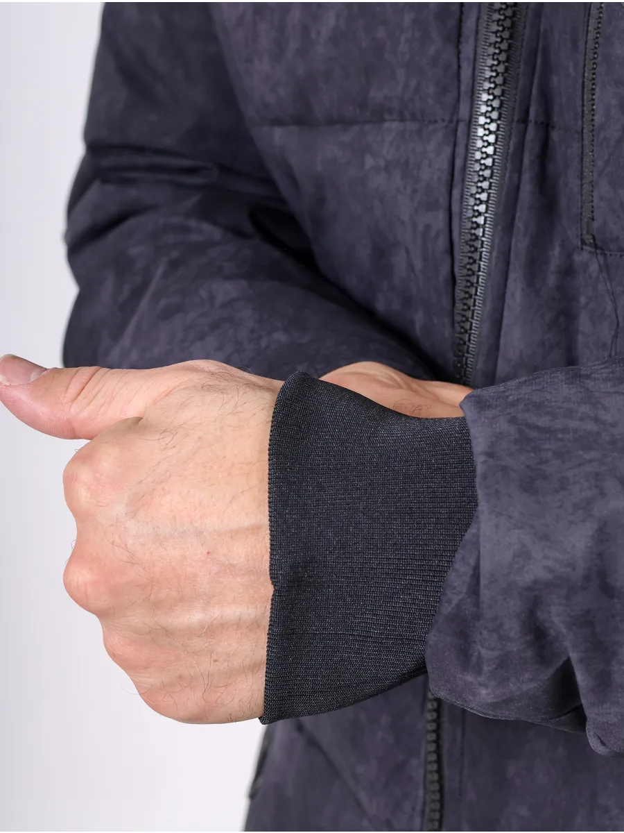 Куртка зимняя мужская короткая с капюшоном молодежная