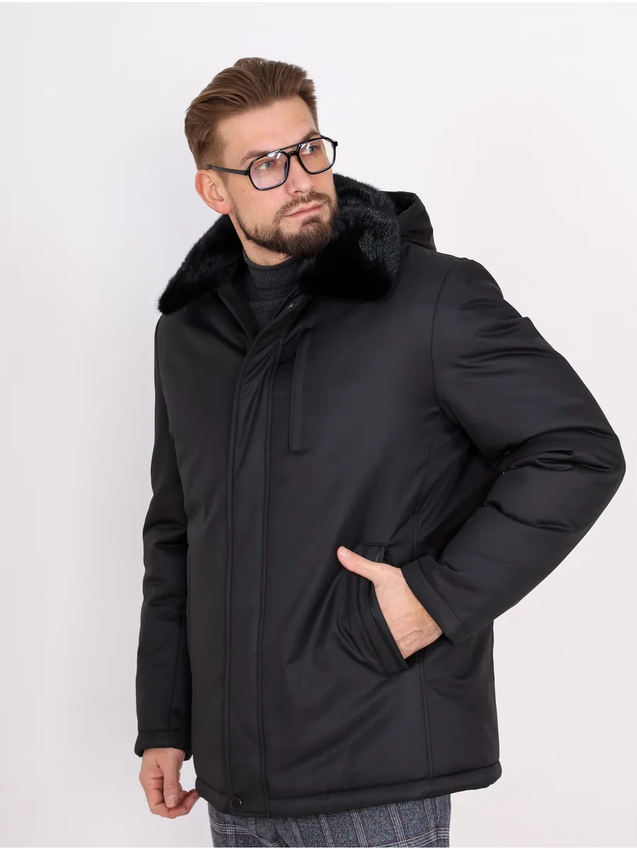 Куртка зимняя классическая с натуральным мехом