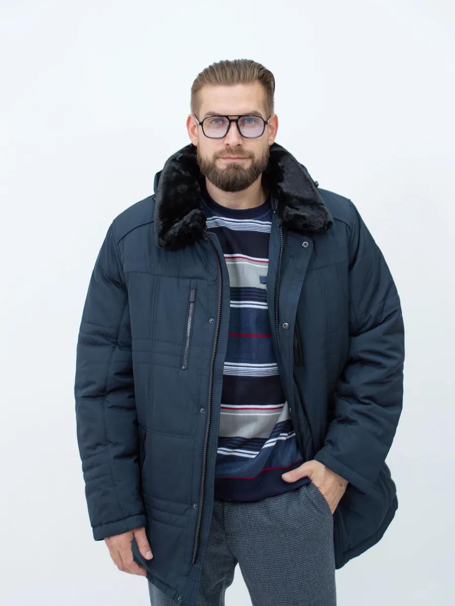 Куртка стеганая зимняя большого размера