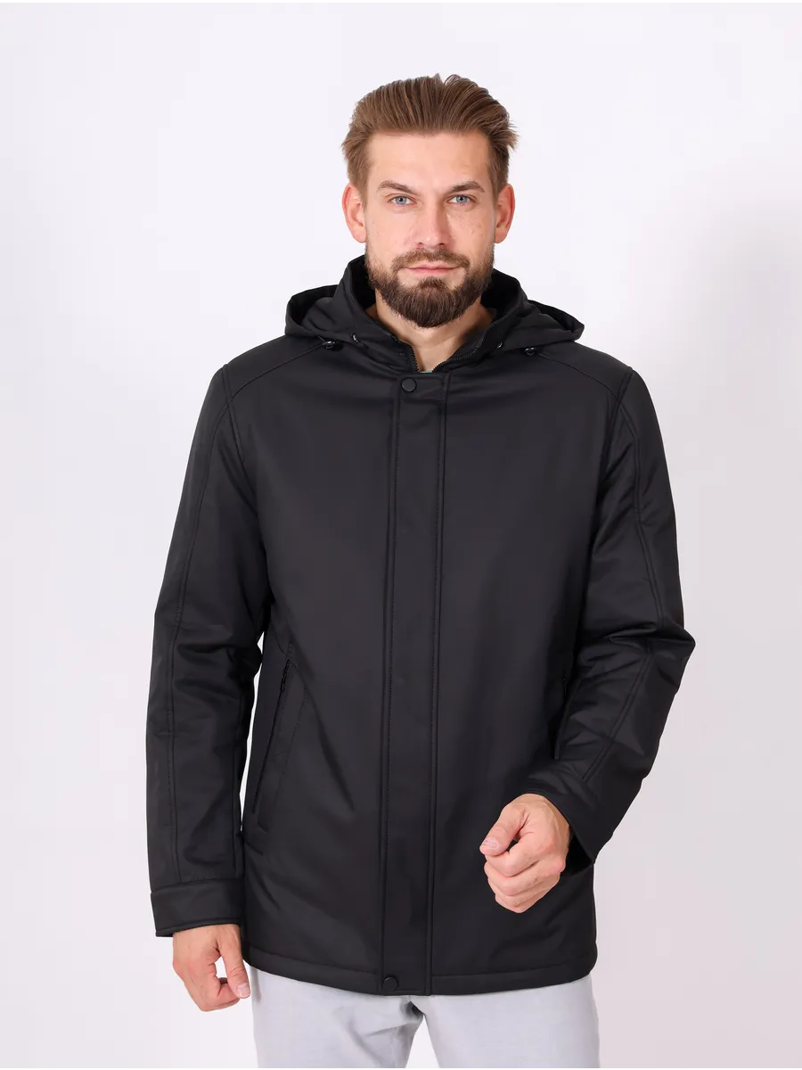 Куртка мужская демисезонная из полиэстера с синтепоном