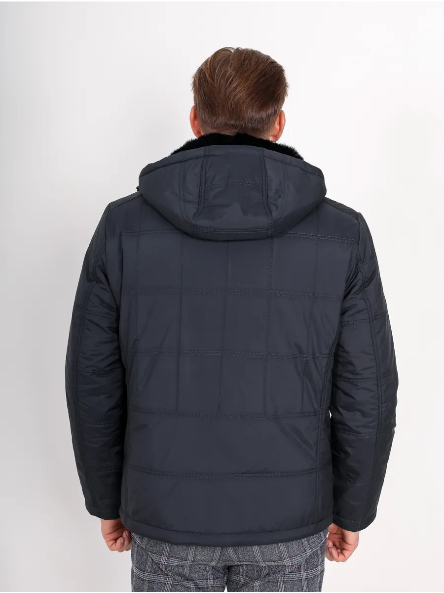 Куртка зимняя классическая из полиэстера с верблюжьей шерстью и норкой