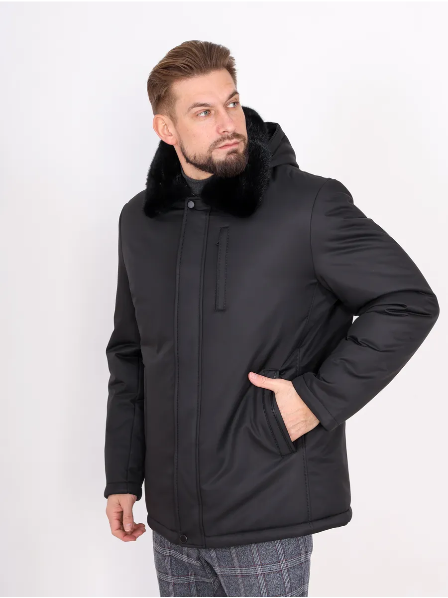 Куртка зимняя классическая с натуральным мехом