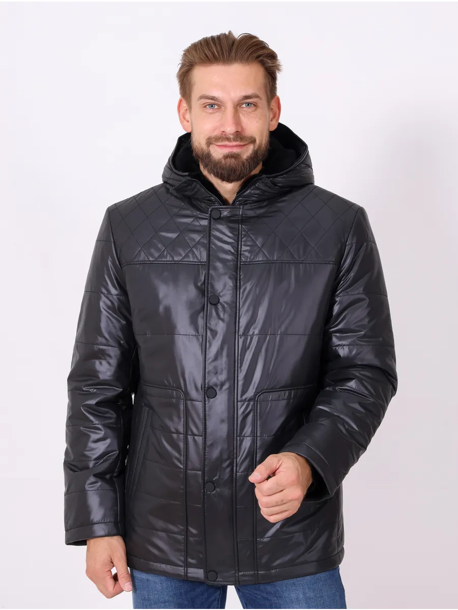 Куртка мужская зимняя из полиэстера с верблюжьей шерстью