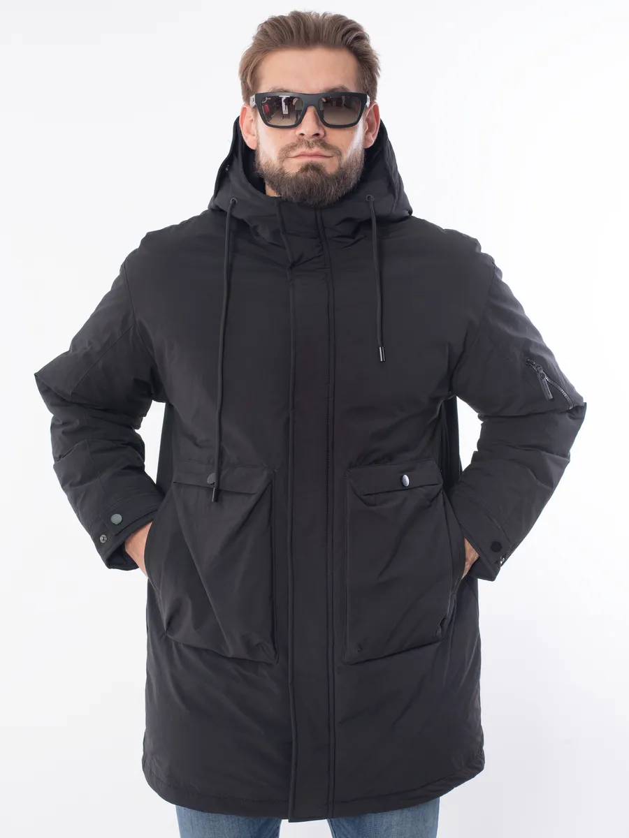 Куртка парка мужская зимняя с капюшоном