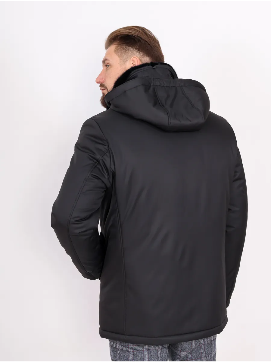 Куртка зимняя классическая с натуральным мехом