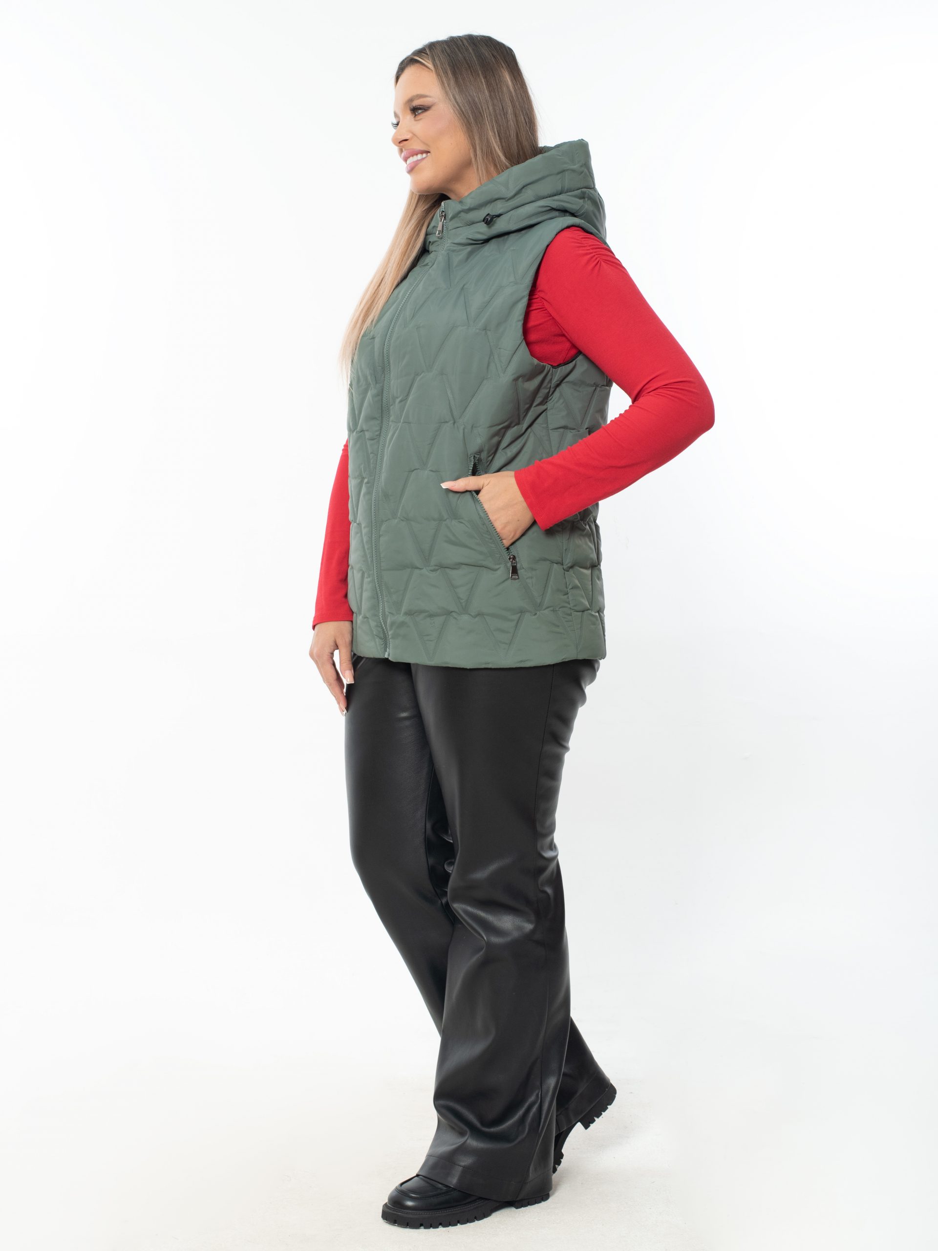 Жилет женский демисезонный оверсайз