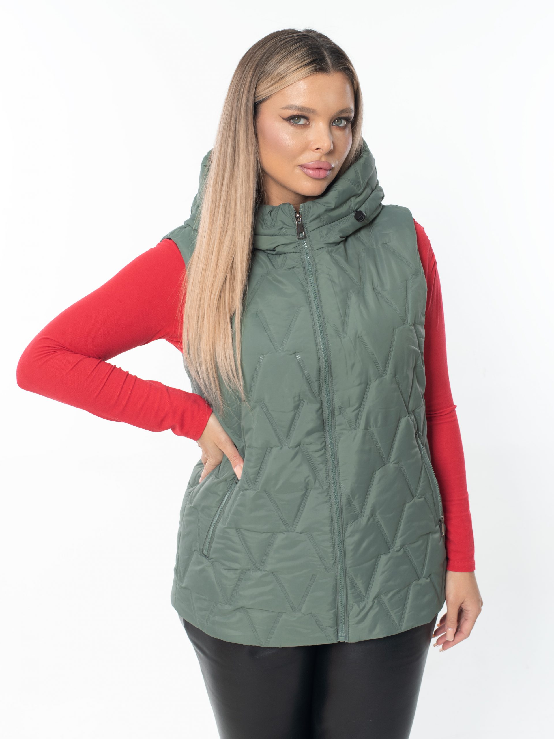 Жилет женский демисезонный оверсайз