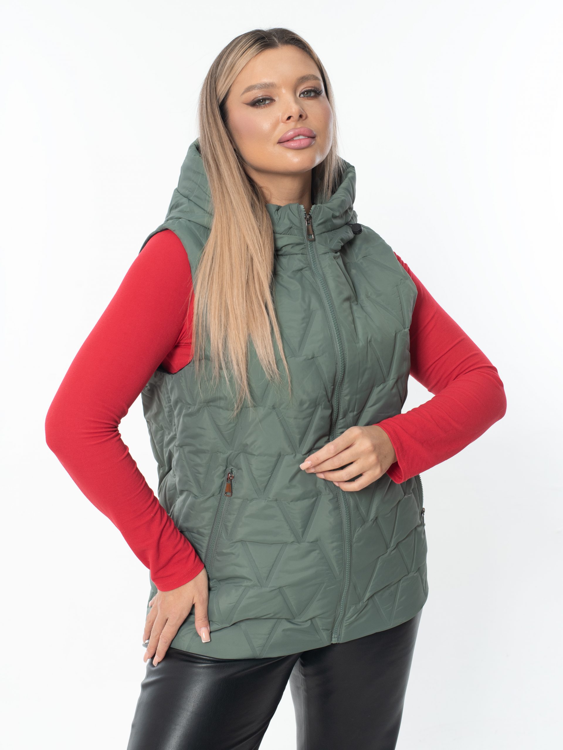 Жилет женский демисезонный оверсайз