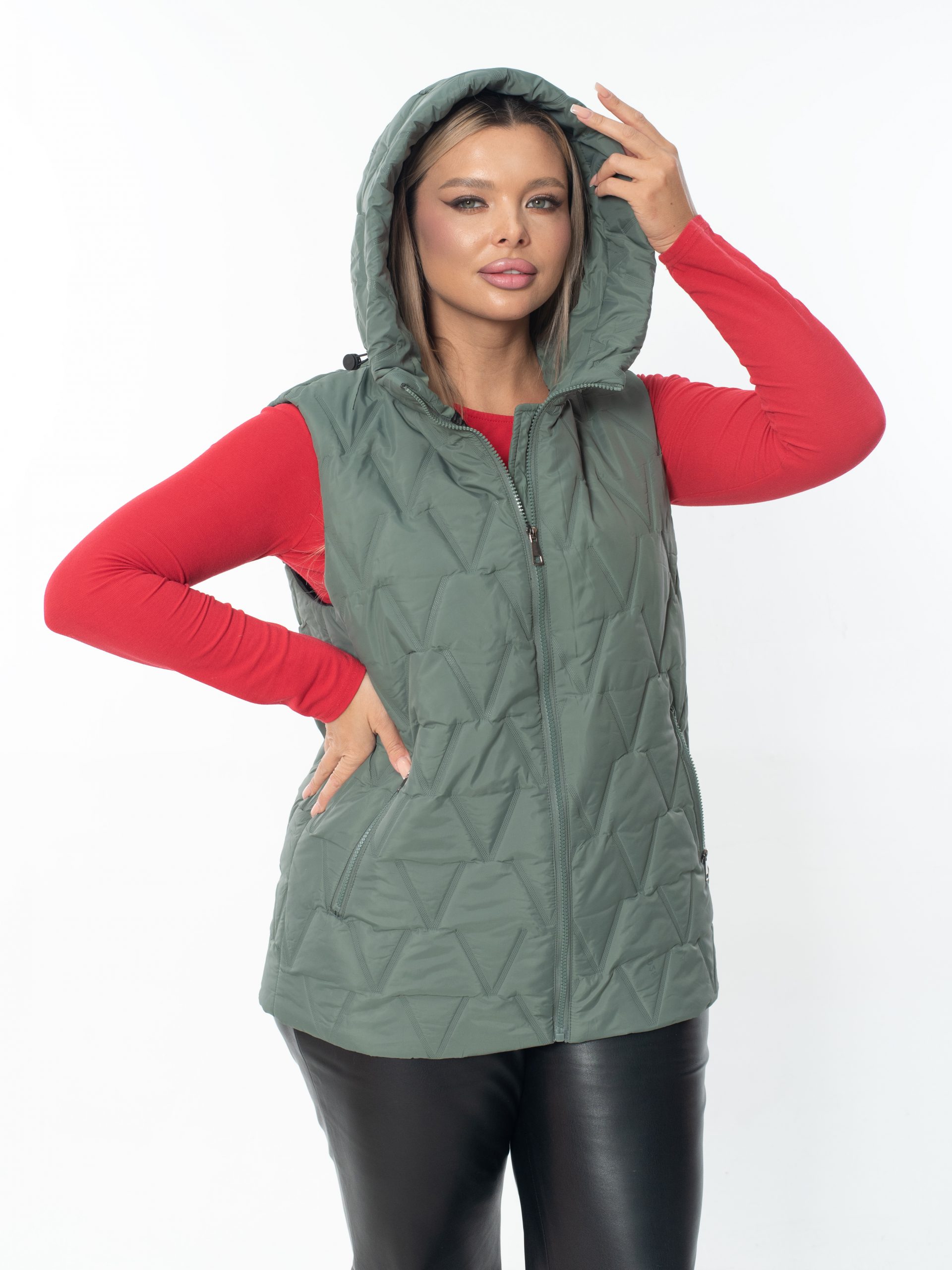 Жилет женский демисезонный оверсайз