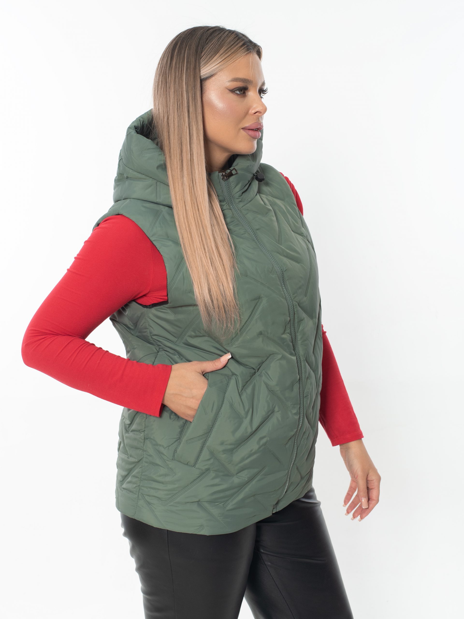 Жилет женский демисезонный оверсайз