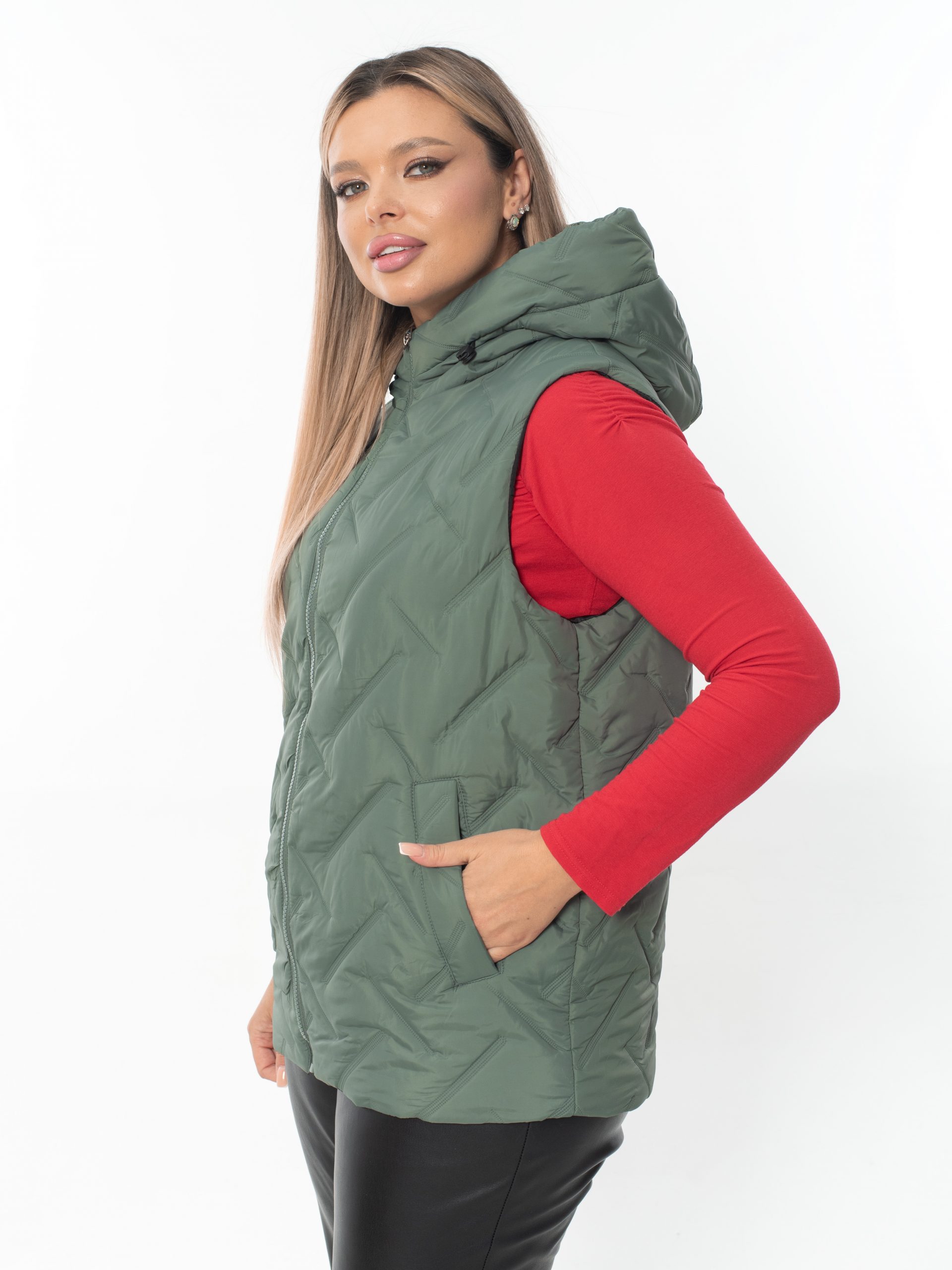 Жилет женский демисезонный оверсайз