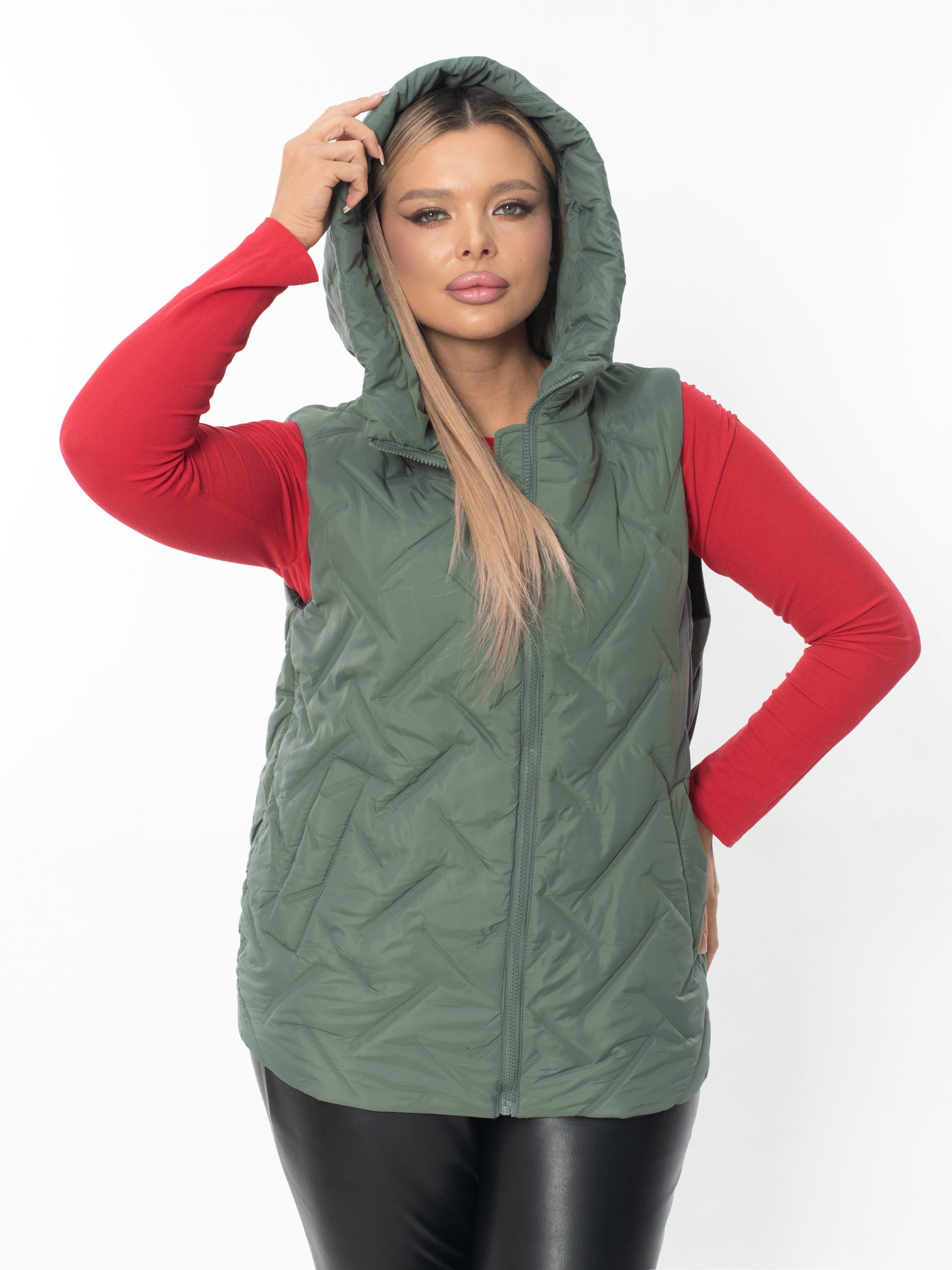 Жилет женский демисезонный оверсайз