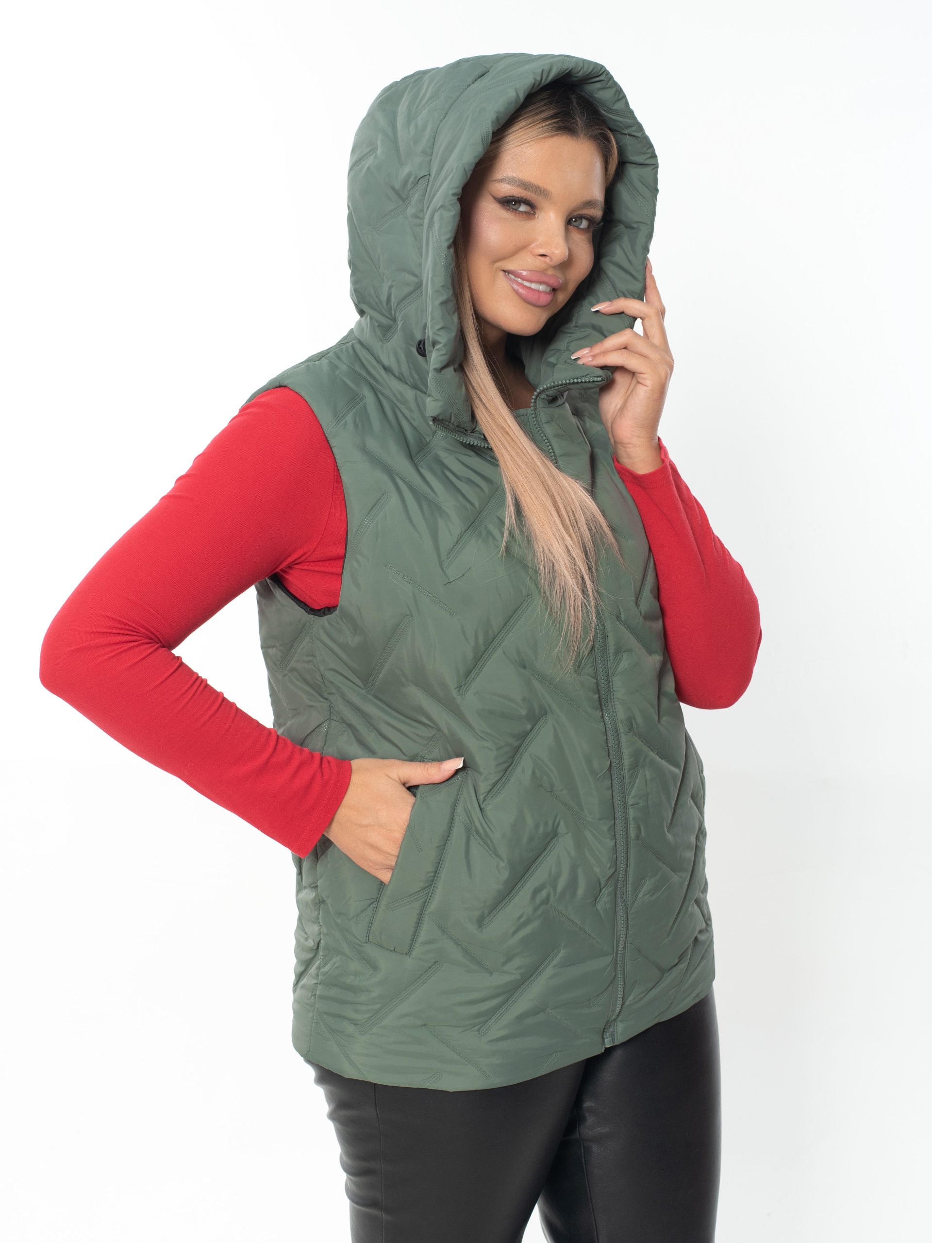 Жилет женский демисезонный оверсайз