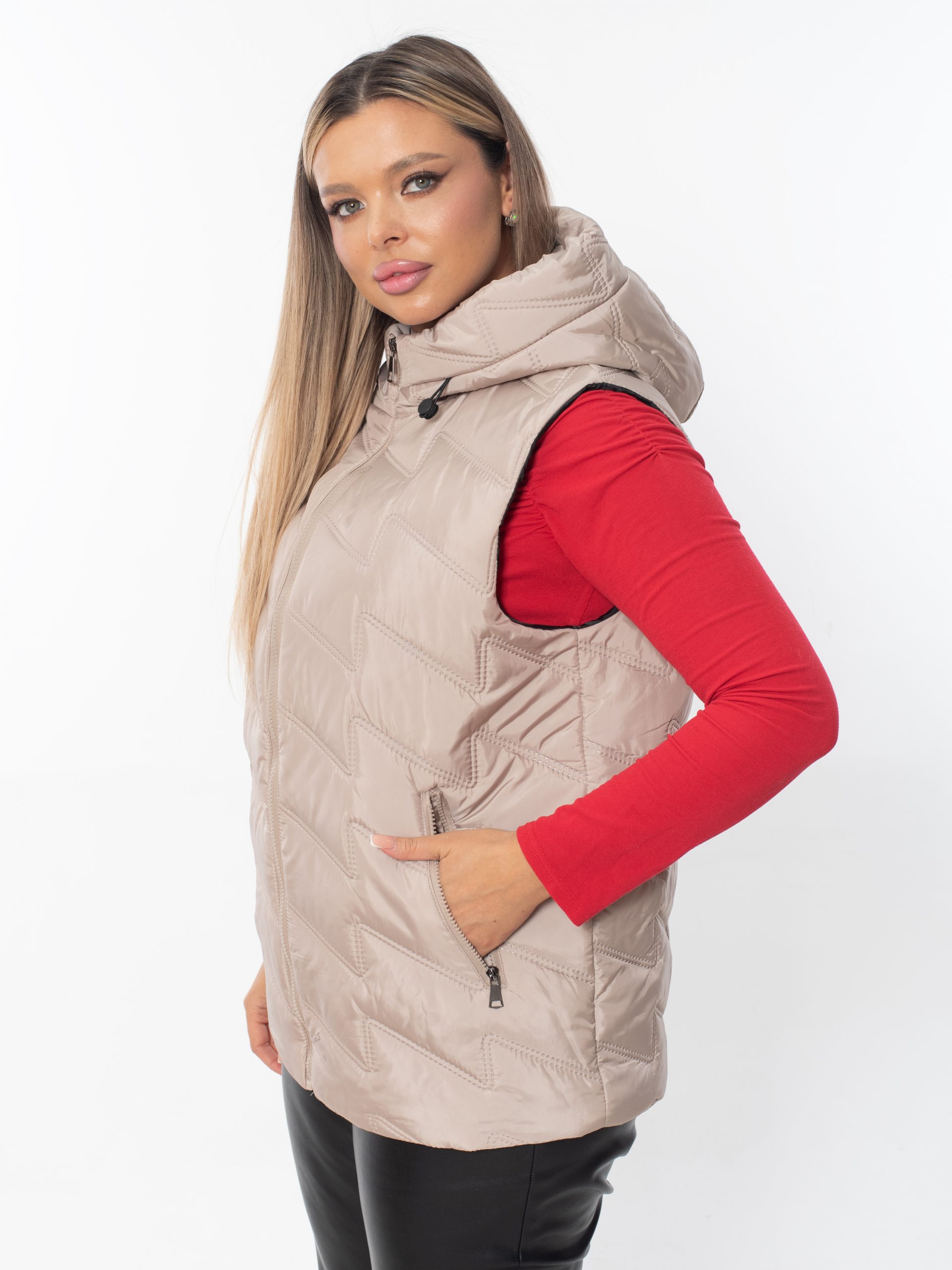 Жилет женский демисезонный оверсайз