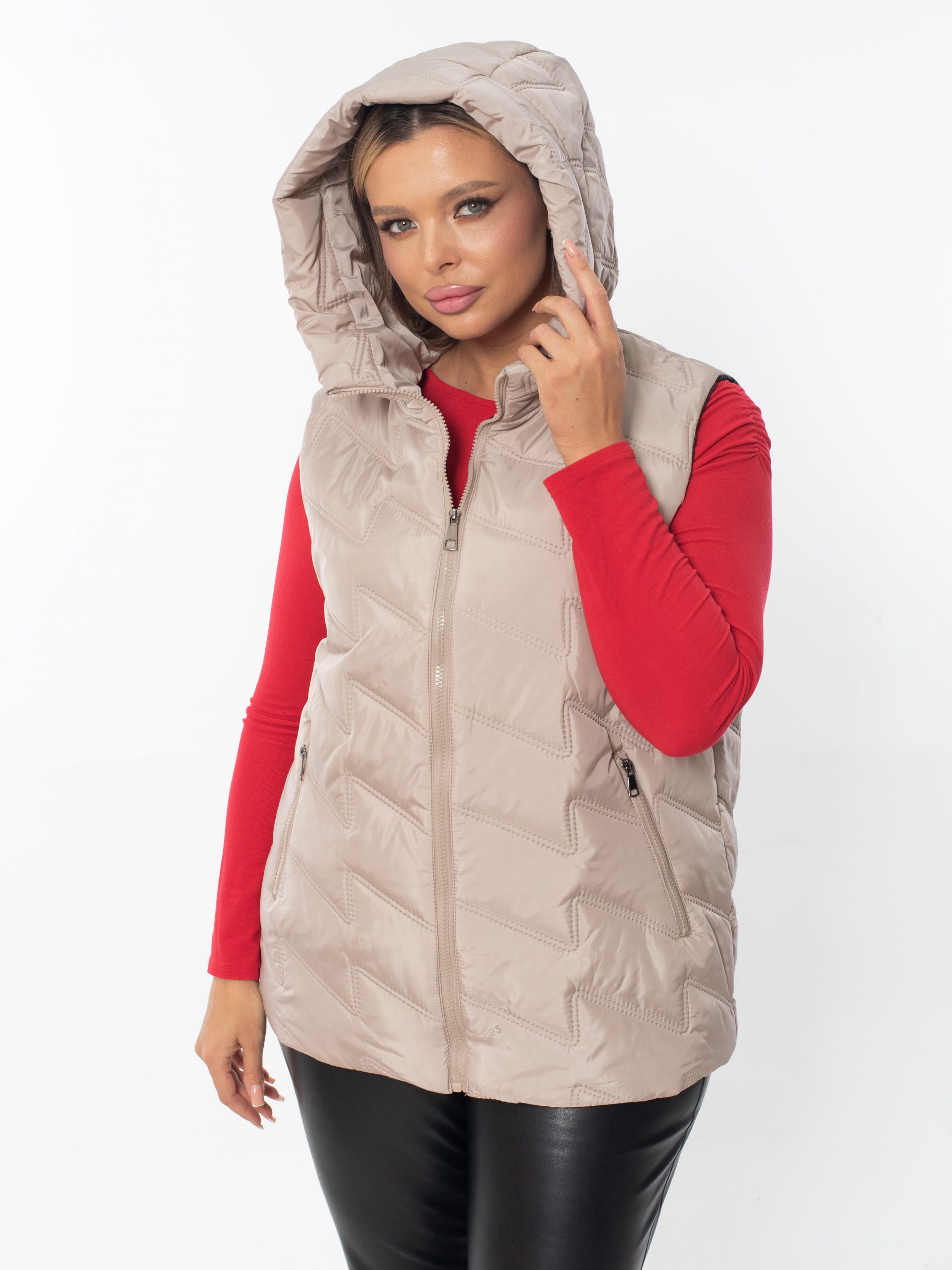 Жилет женский демисезонный оверсайз