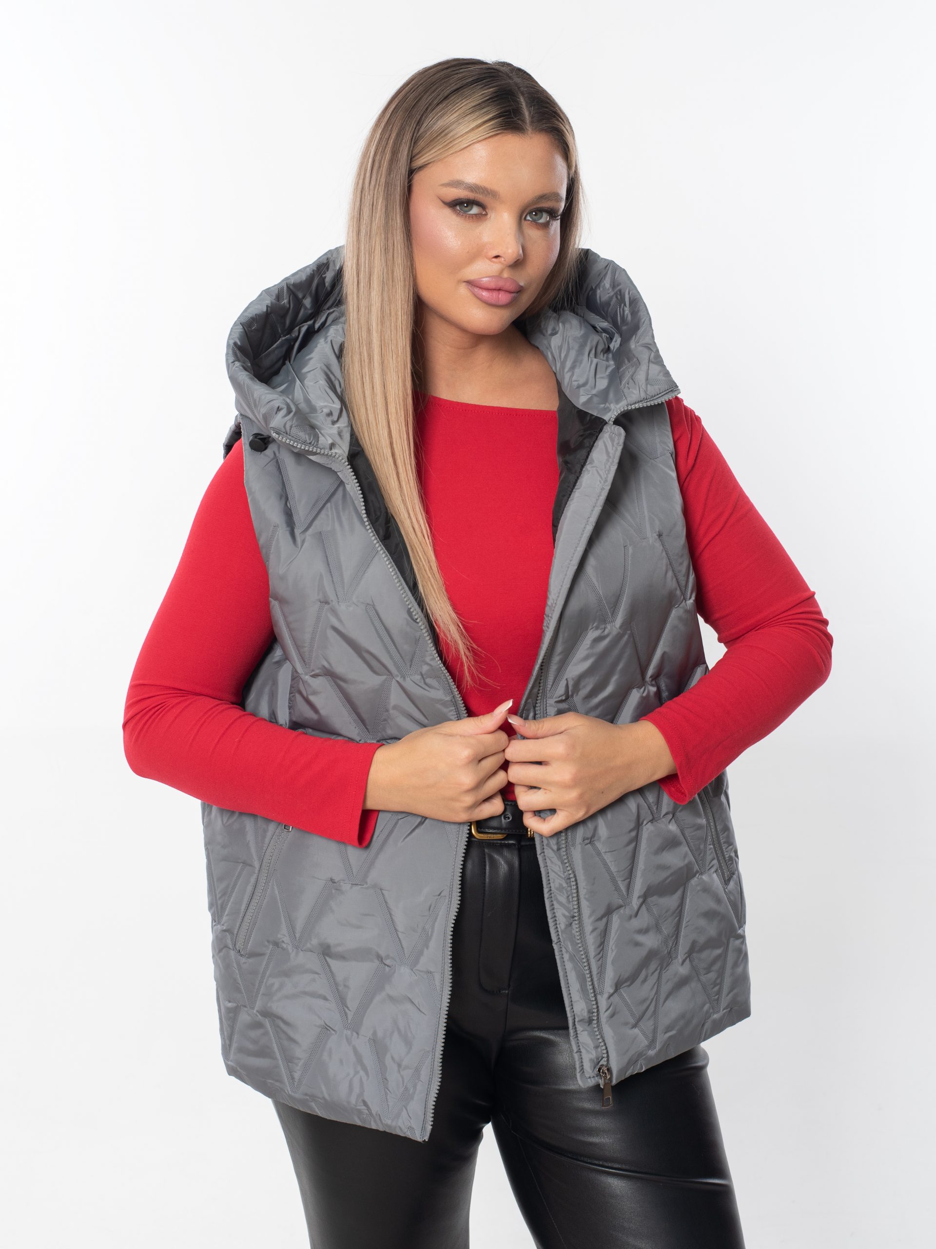 Жилет женский демисезонный оверсайз