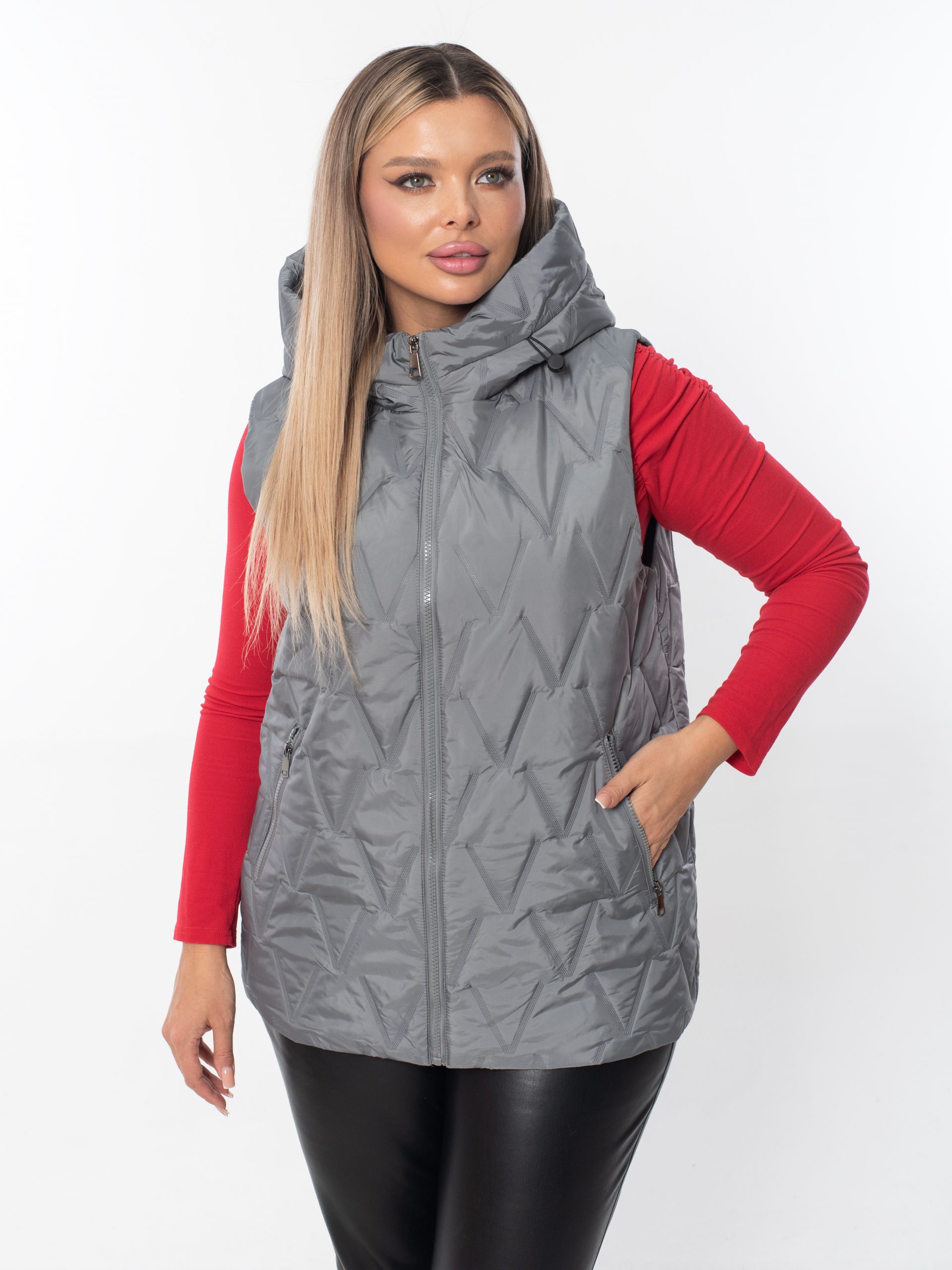 Жилет женский демисезонный оверсайз