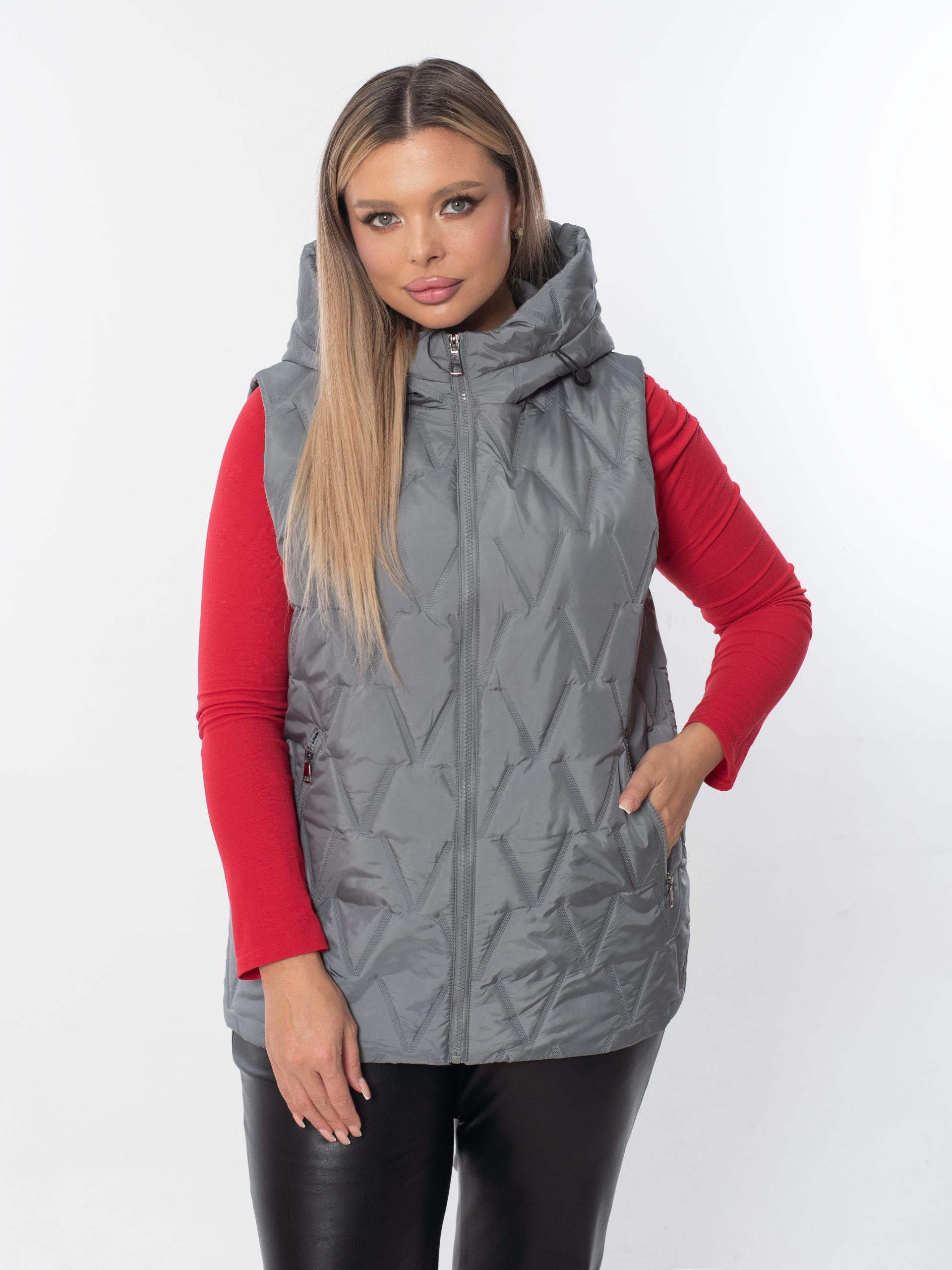 Жилет женский демисезонный оверсайз