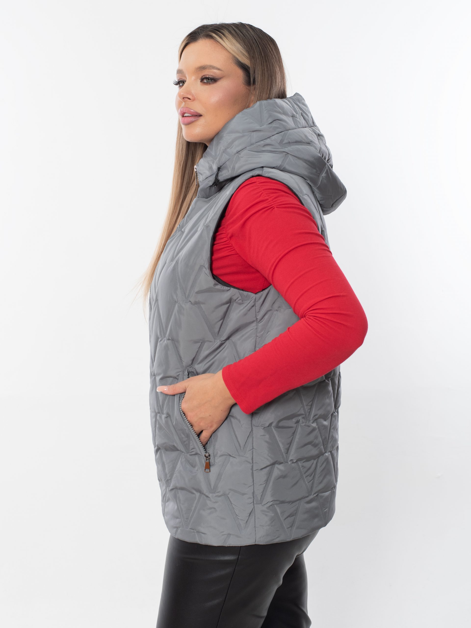 Жилет женский демисезонный оверсайз