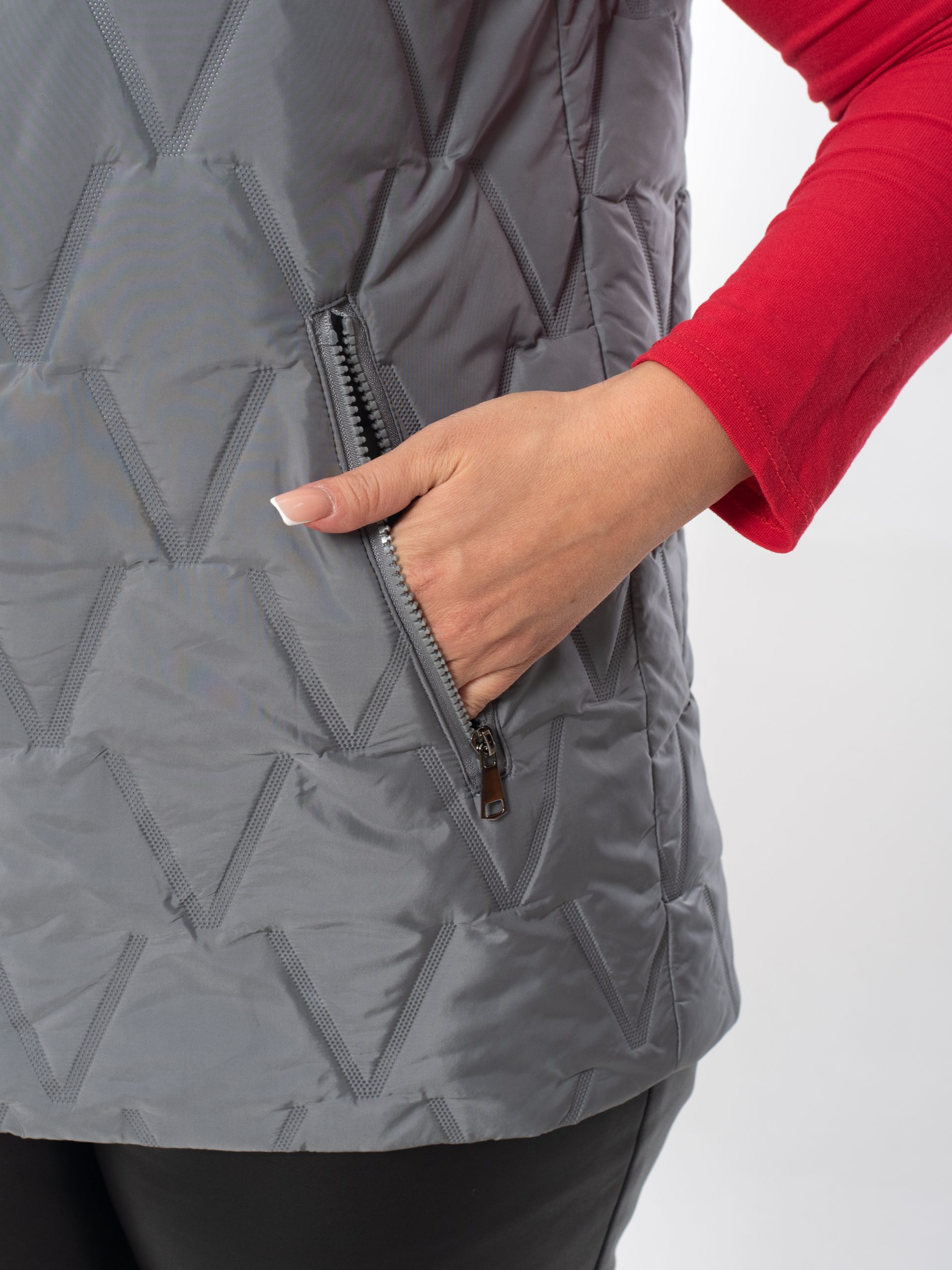 Жилет женский демисезонный оверсайз