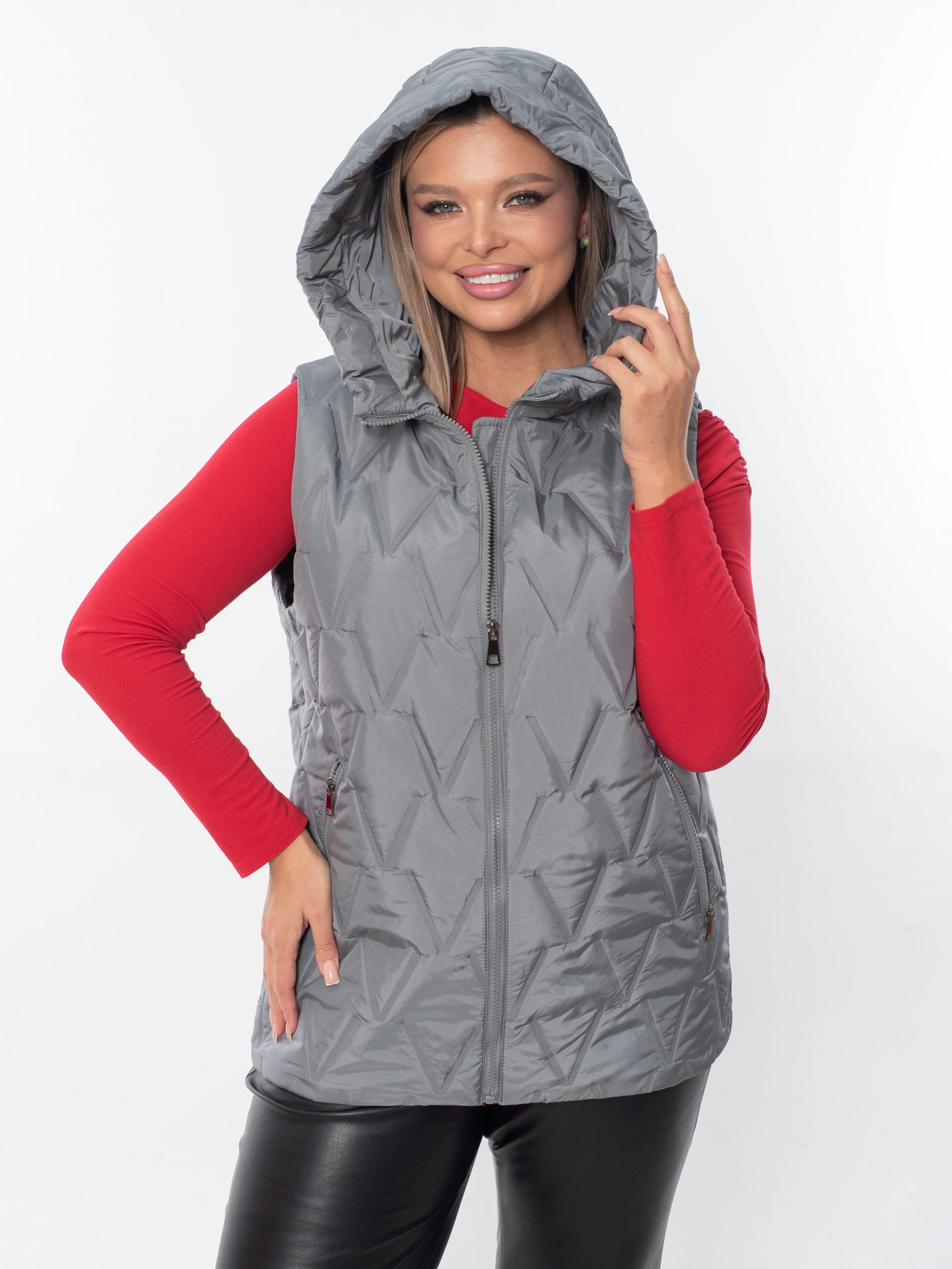 Жилет женский демисезонный оверсайз