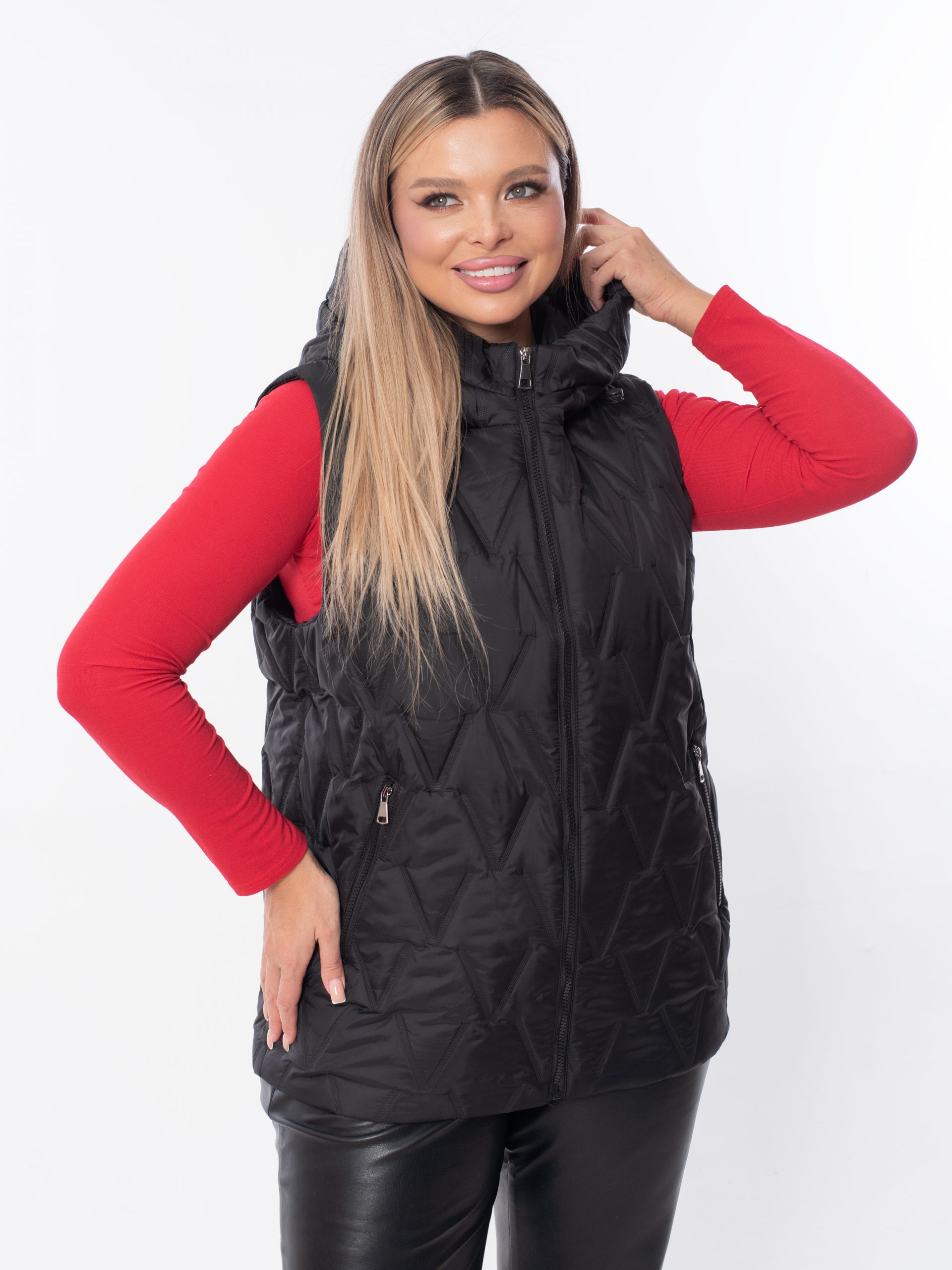 Жилет женский демисезонный оверсайз