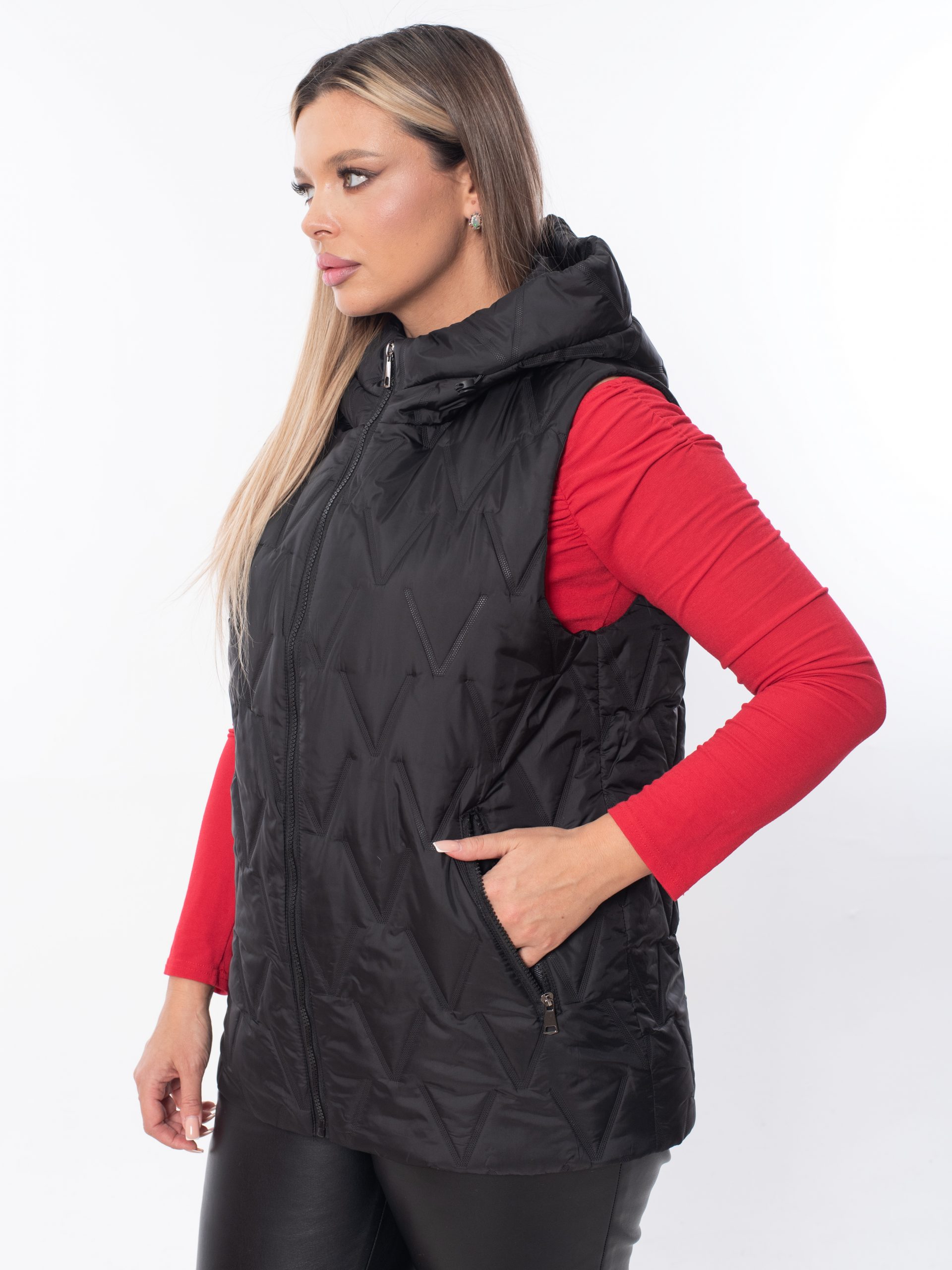 Жилет женский демисезонный оверсайз