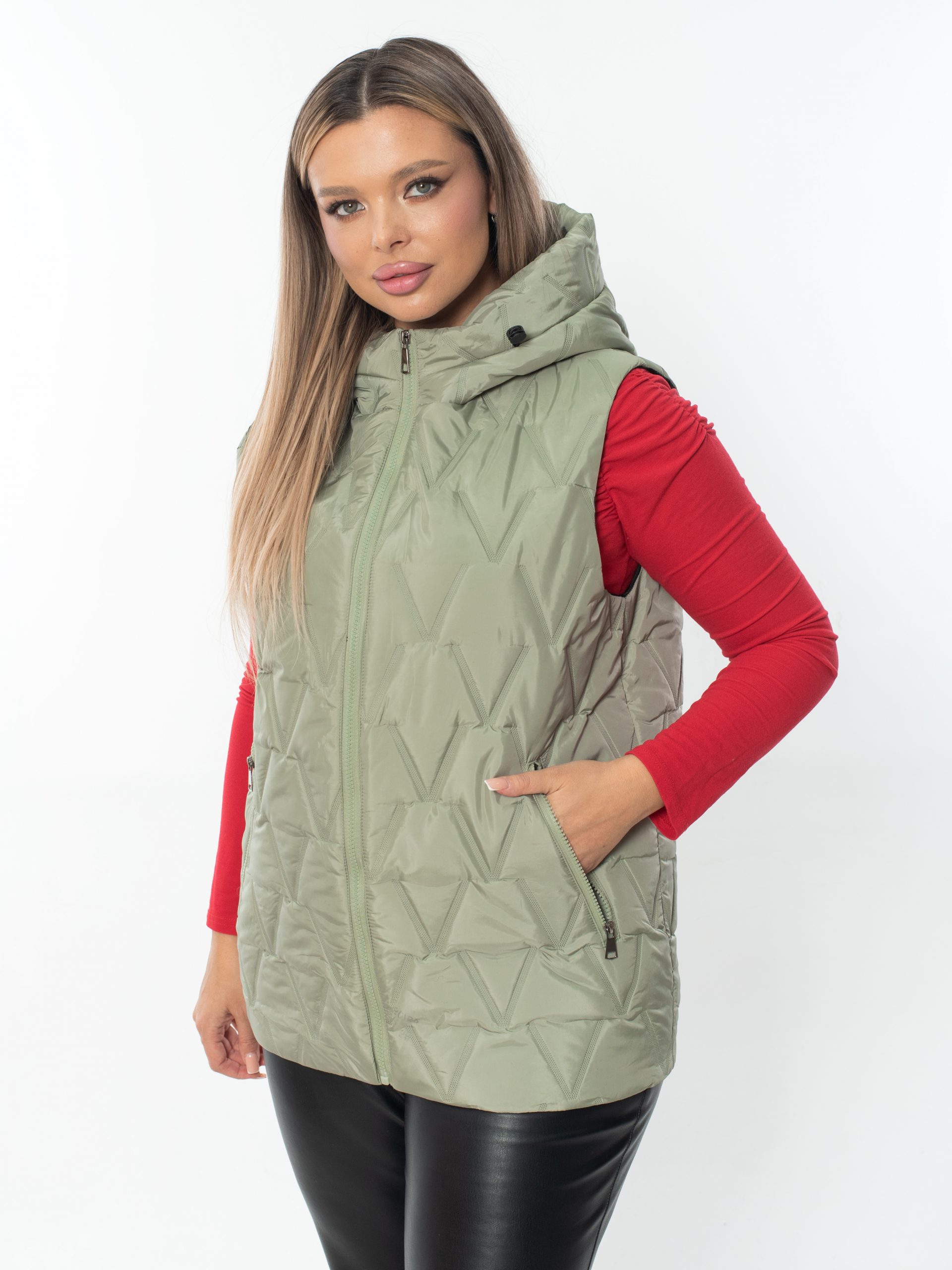 Жилет женский демисезонный оверсайз