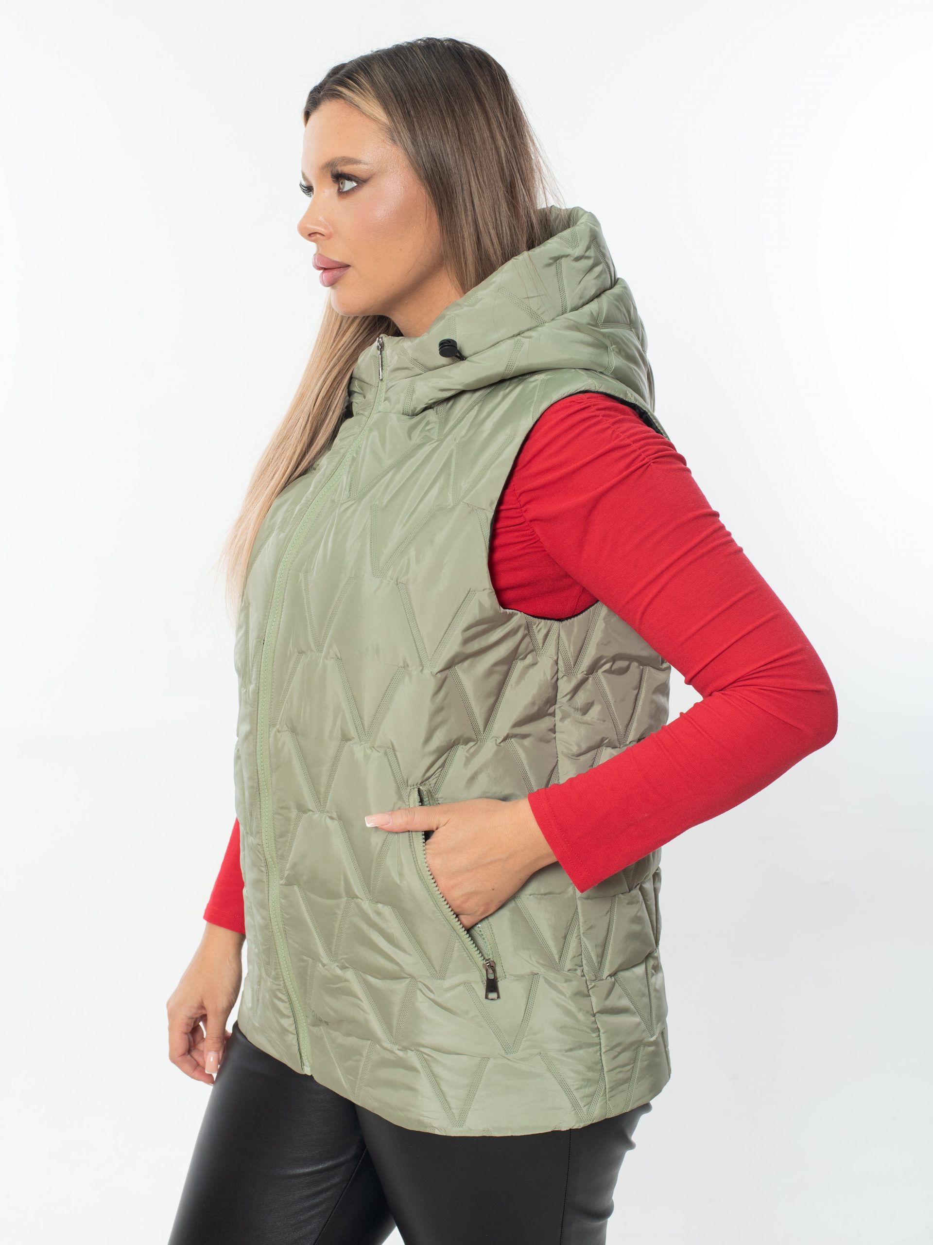 Жилет женский демисезонный оверсайз