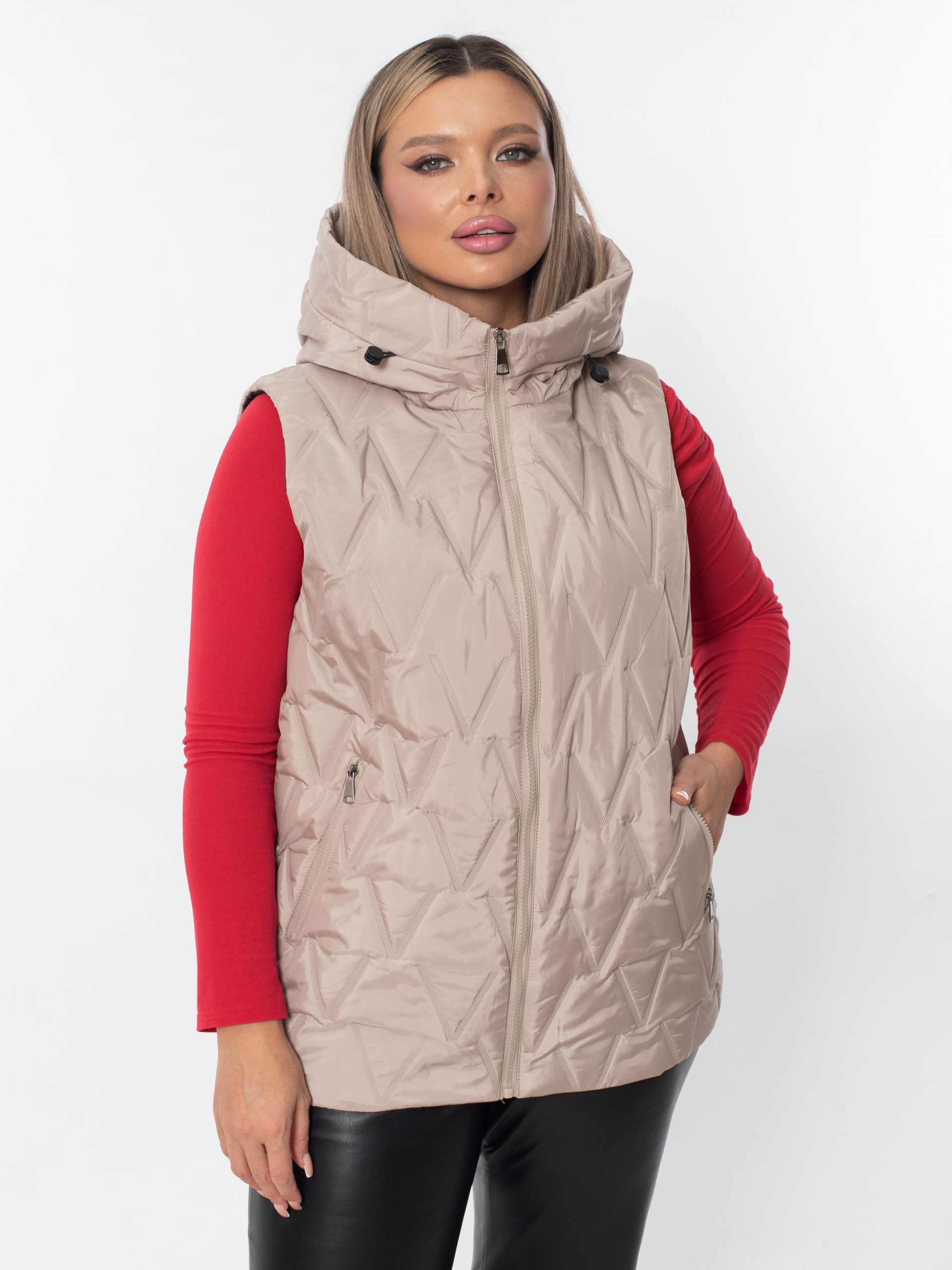 Жилет женский демисезонный оверсайз