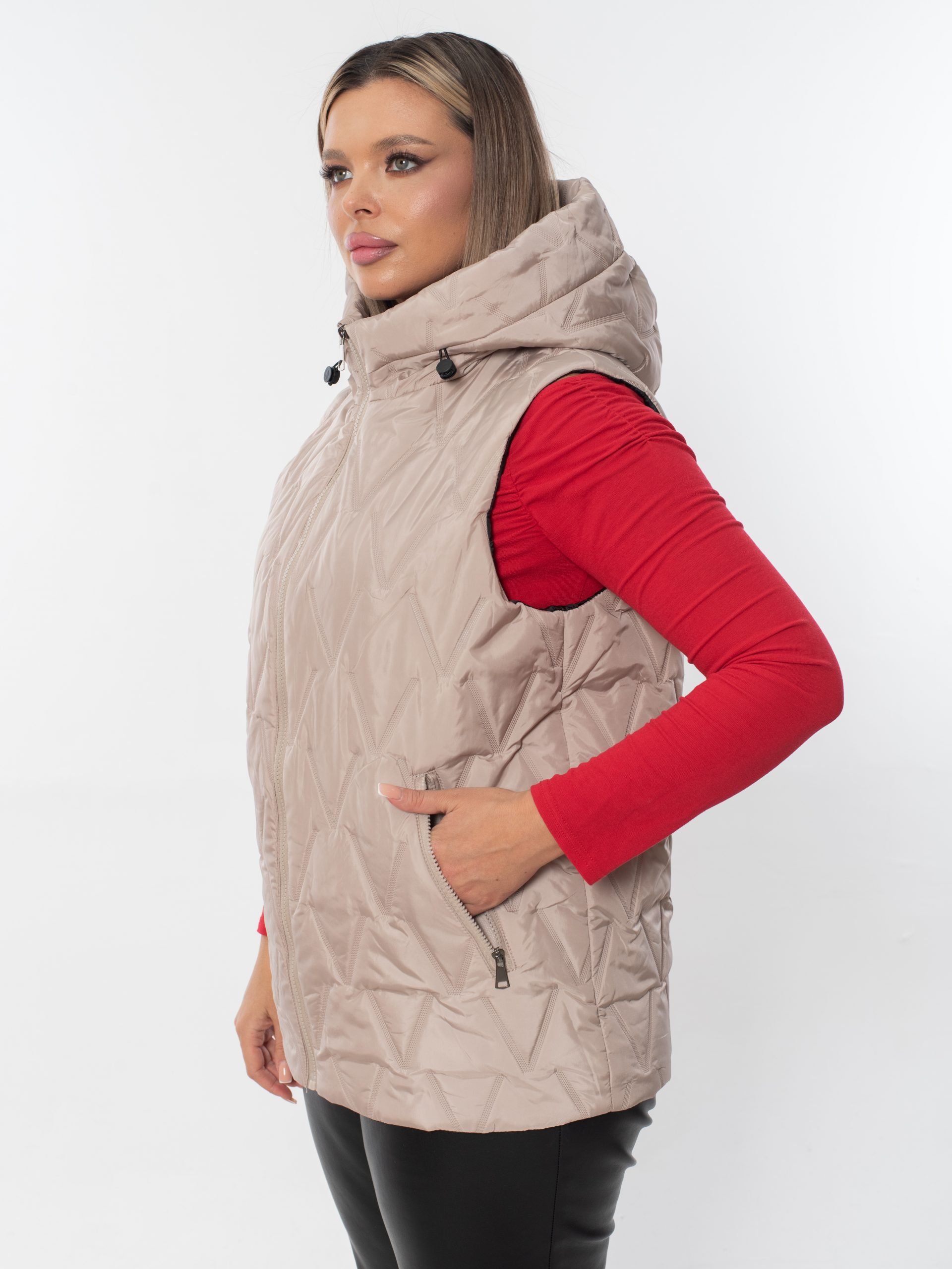 Жилет женский демисезонный оверсайз